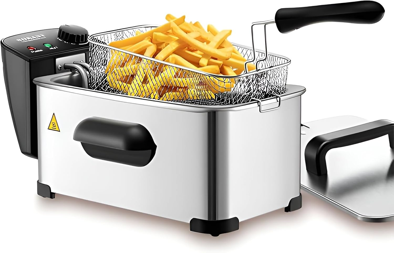 Electric Deep Fryer 3.5L Capacity 2000W Stainless Steel Exterior Fryer Adjustable Temperature & Indicator Lights with Removable Basket, Detachable Lid & Handle Easy Clean image number 5
