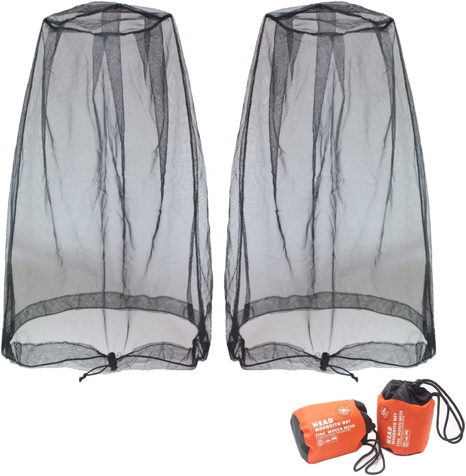 Benvo Head Net Mesh, Protective Cover Mask Face from Insect Bug Bee Mosquito Gnats for Any Outdoor Lover- with Free Carry Bags