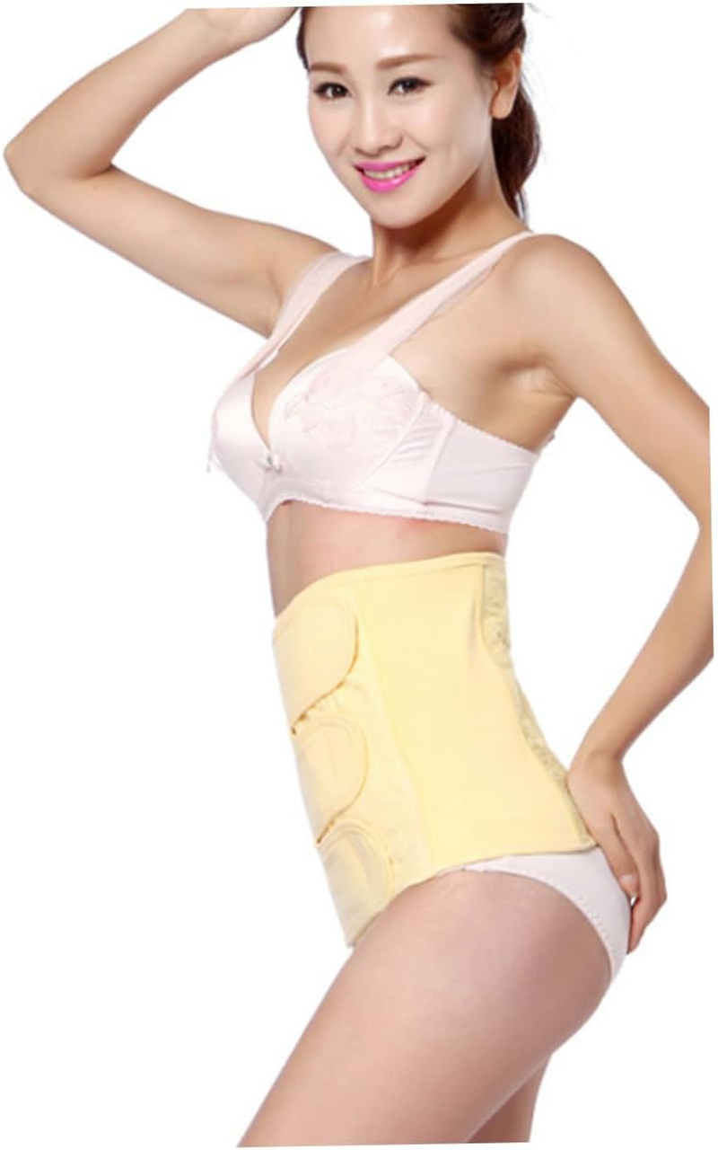 Corset Postpartum Belly Wrap Band Cotton Maternity Recovery Belt for Women after Childbirth XL Waist Support Yellow image number 6