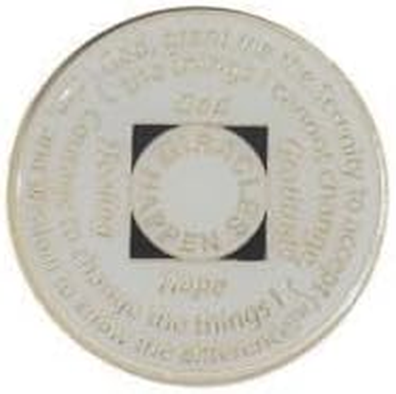 4 Year NA Clean Time Chip Glossy White Glow in the Dark Gold Tri-Plate Medallion image number 1