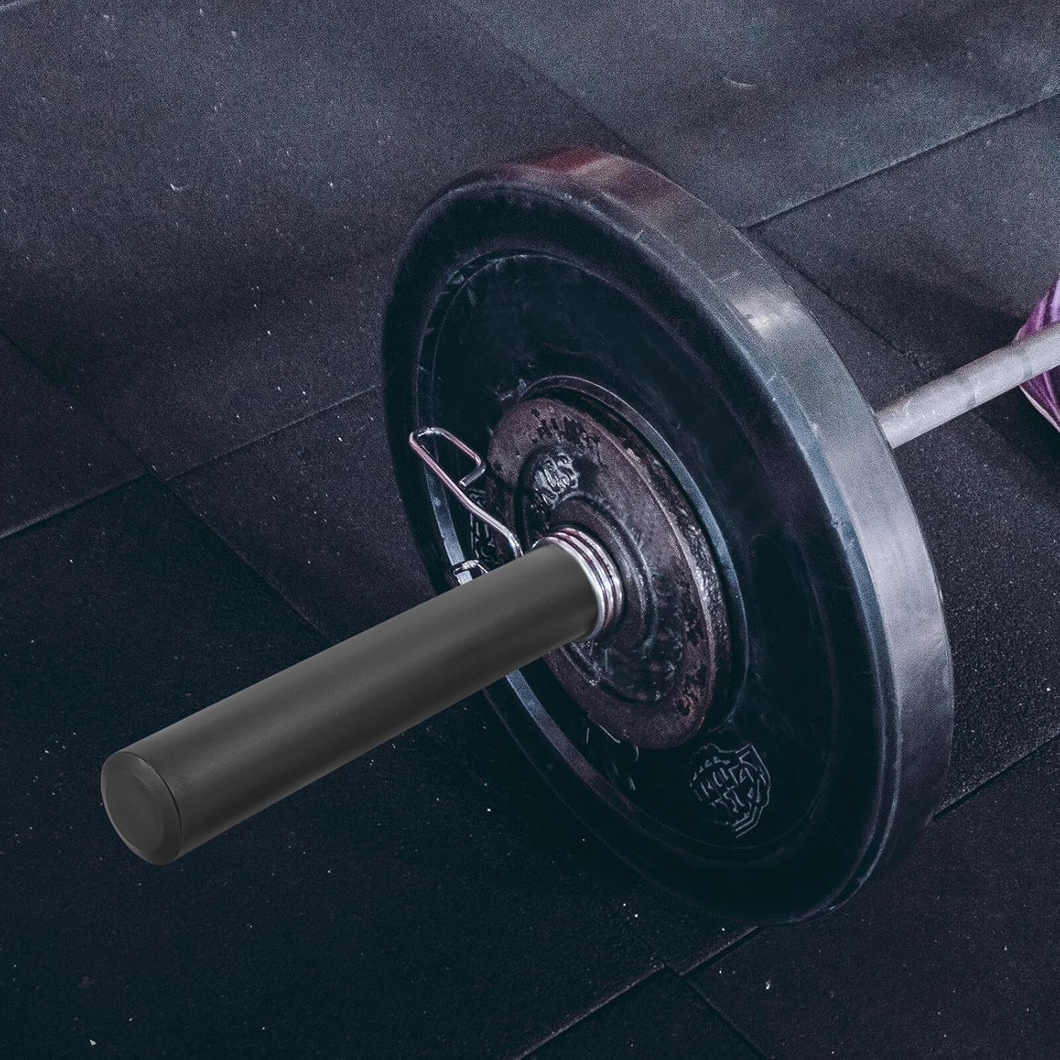 Milisten Barbell End Caps and Weight Bar Sleeve Adapter Pair, Steel Barbell Attachment Sleeves for Strength Training Equipment, Compatible Gym Bar Converters for Fitness and Weightlifting