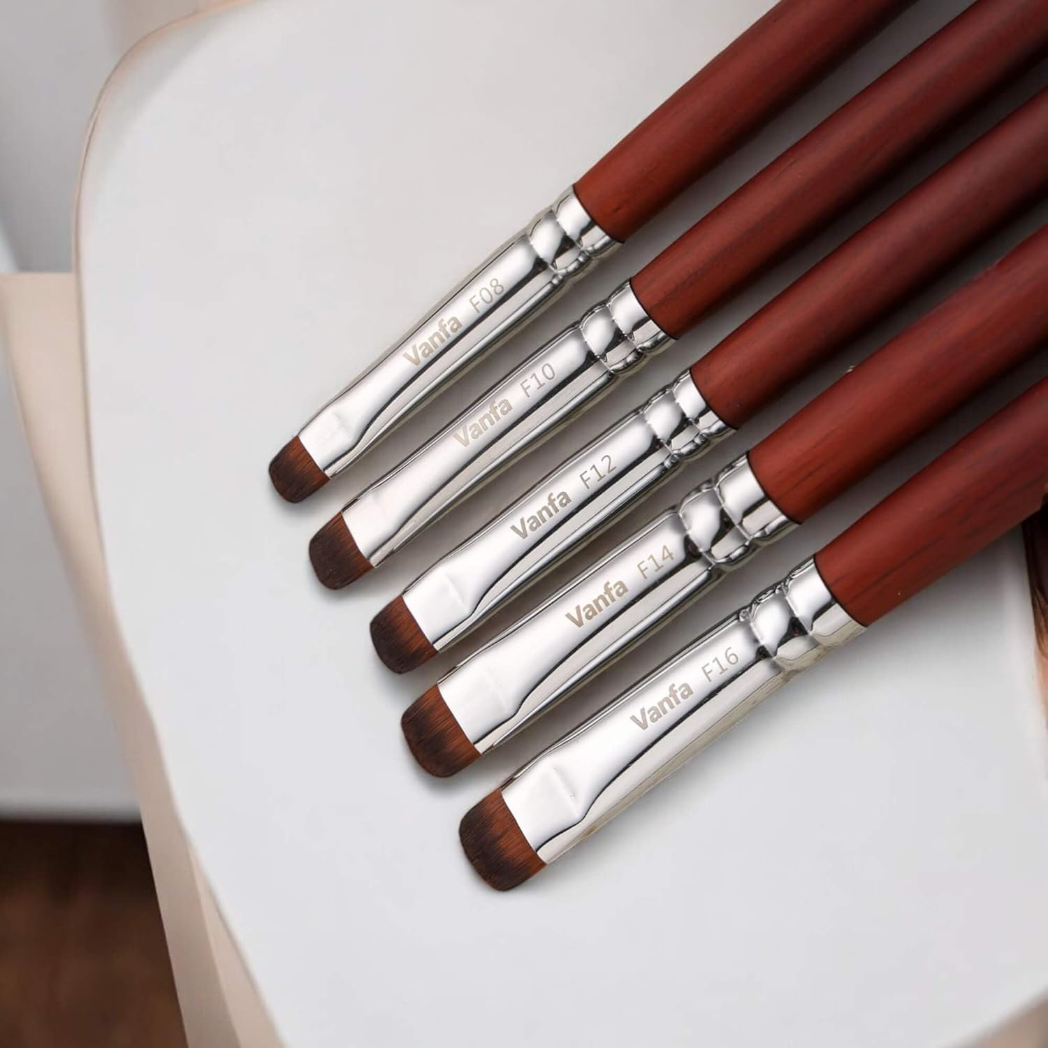 Vanfa French Brush for Nails, Clean up Brush for Gel Nail Polish F14 - F12 image number 3