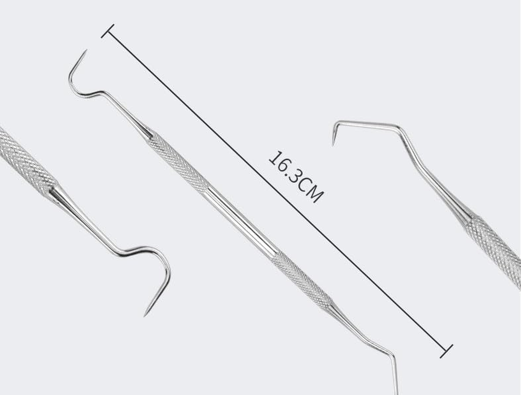 Dog Teeth Cleaning Tools Tarter Remover Canine Dental Scraper Scaler Tools Pet Tooth Cleaner Stainless Steel with Double Head (Style 1, One Size) - Style 3 image number 7