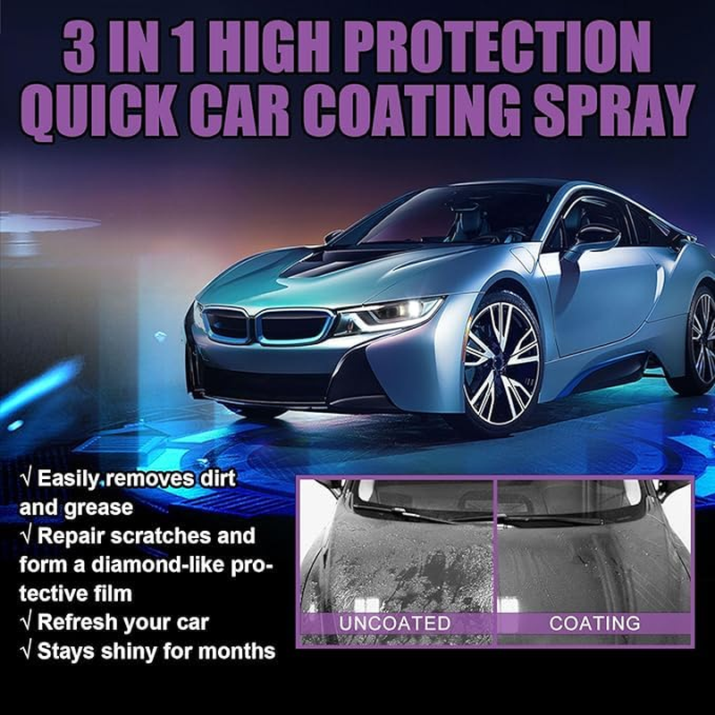 Turbo Shine Nexa 3 in 1 High Protection Spray,Car Scratch Remover,Nexa Turbo Shine Nano Repair & Protective Coating, Fast Turbos Spray Paint for Cars, Metald and Tools (2PCS) image number 3