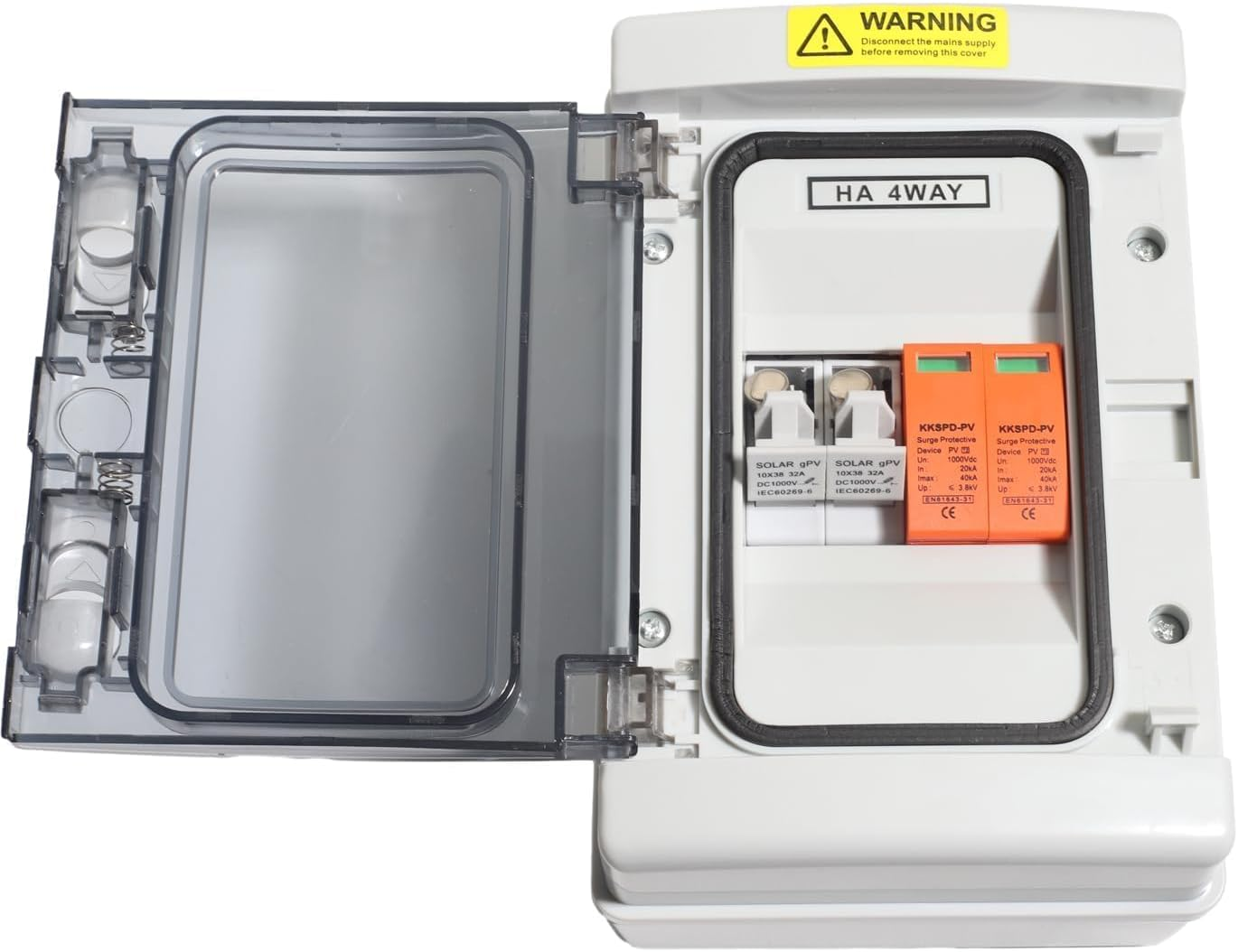 Aikoolwer Solar PV Combiner Box Surge Protector DC 1000V 32A Fuse Waterproof IP65 Photovoltaic Panel Outdoor image number 5