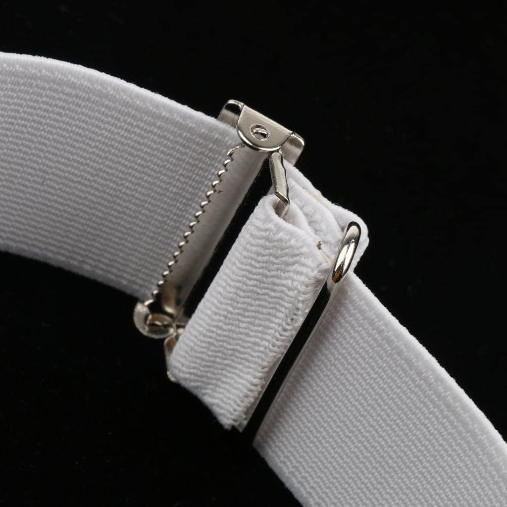 Dolity Adjustable Elastic Shirt Sleeves Garter Holder Sock Stocking Garter for Men - White, as Described image number 3