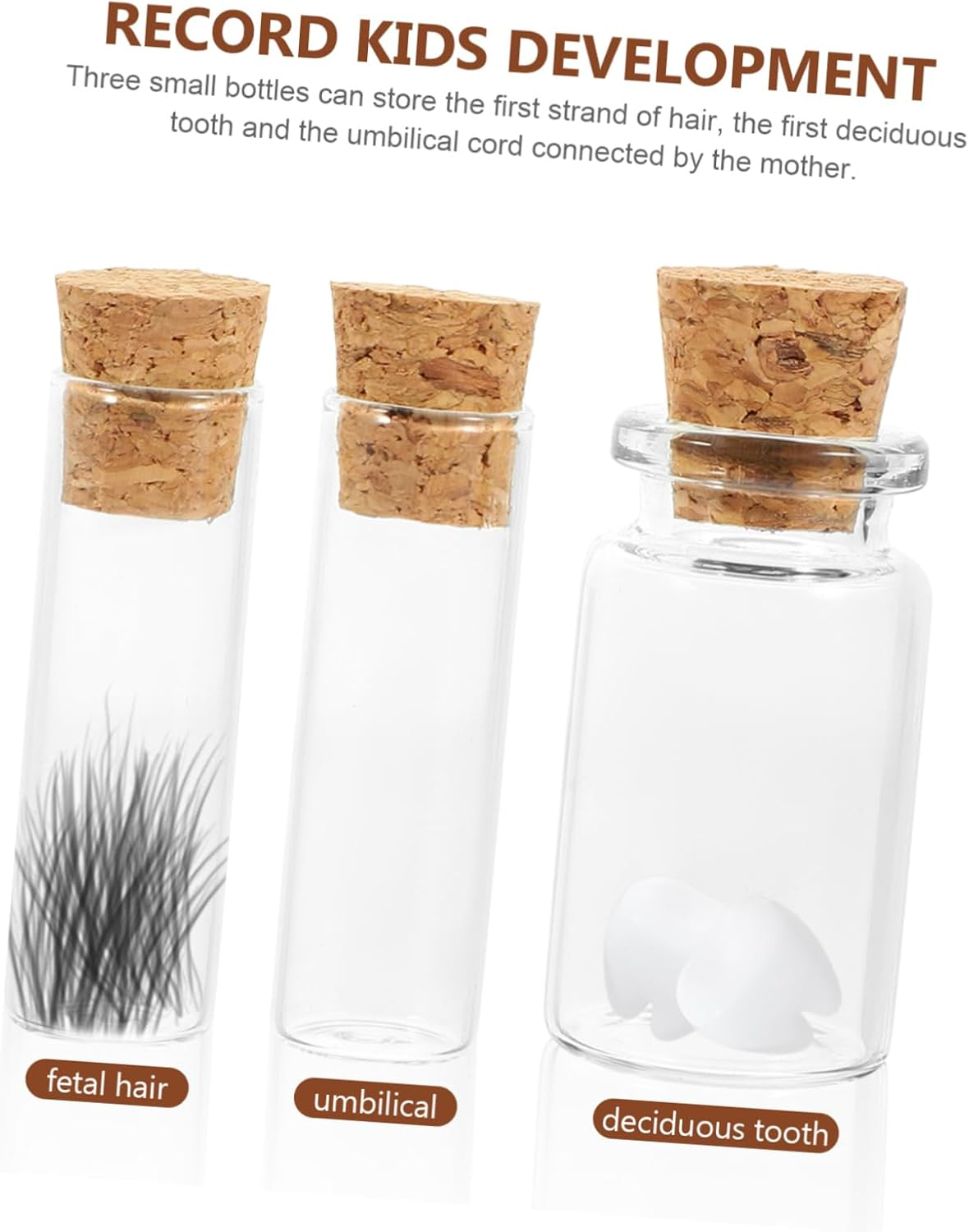 Lanugo Storage Bottle for Boys and Girls Diy Teeth Keepsake Holder Fetal Hair Saver Teeth Box Keepsake Box for Boy Shower Born Accessories Random Style image number 2