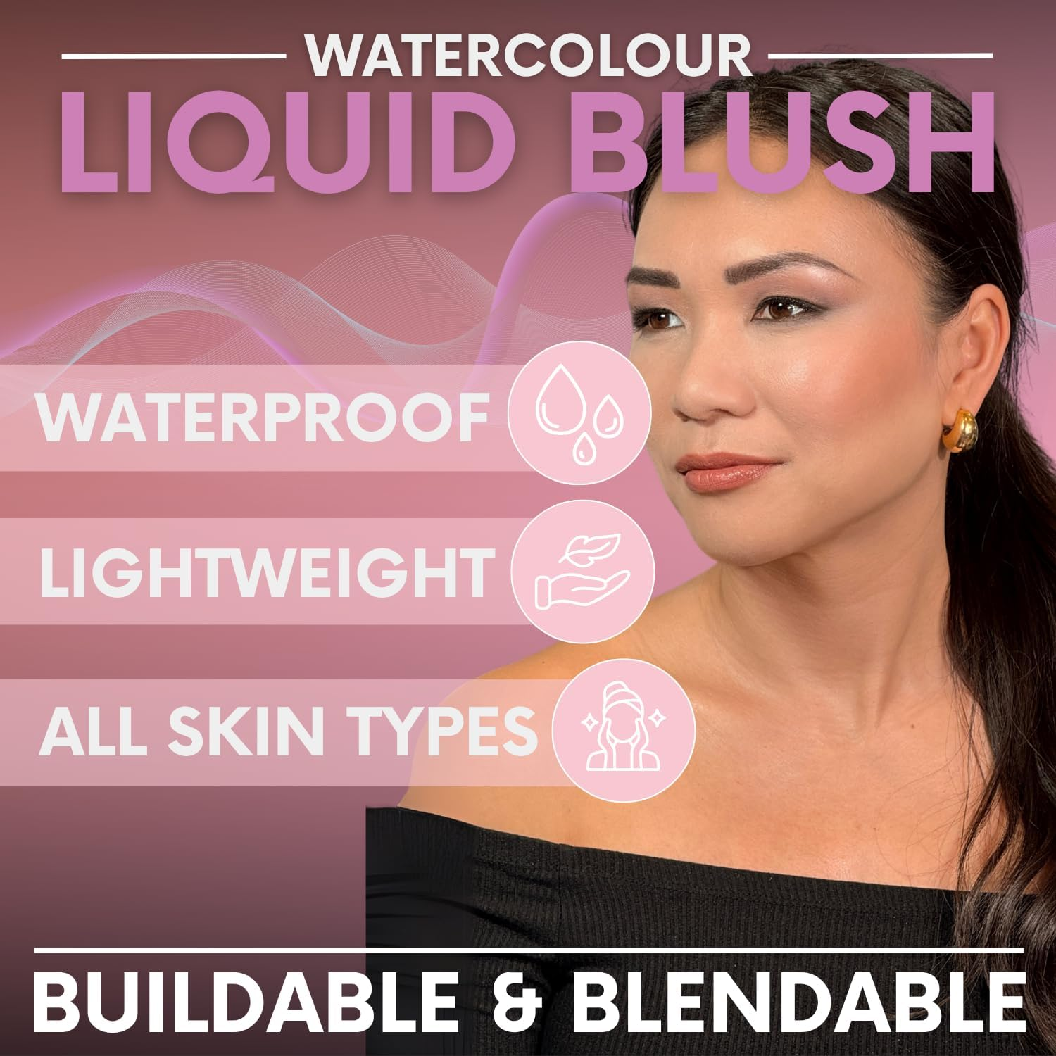 Daniel Sandler WATERCOLOUR LIQUID BLUSH 'SO PRETTY' &ndash; Lightweight, Buildable, Water-Resistant Formula for Cheeks, Lips & Eyes