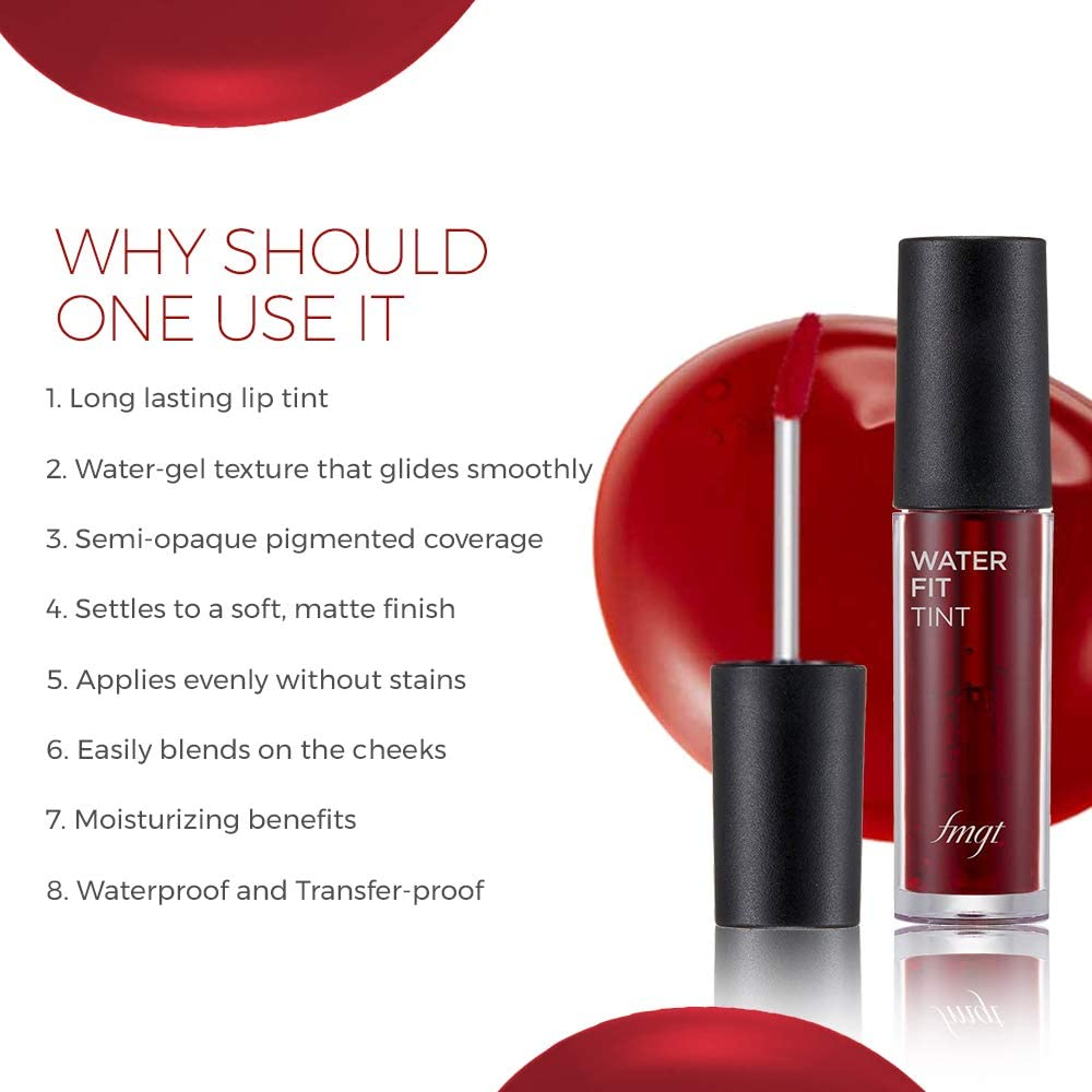 The Face Shop Water Fit Lip Tint, 04 Red Signal, 5G image number 2