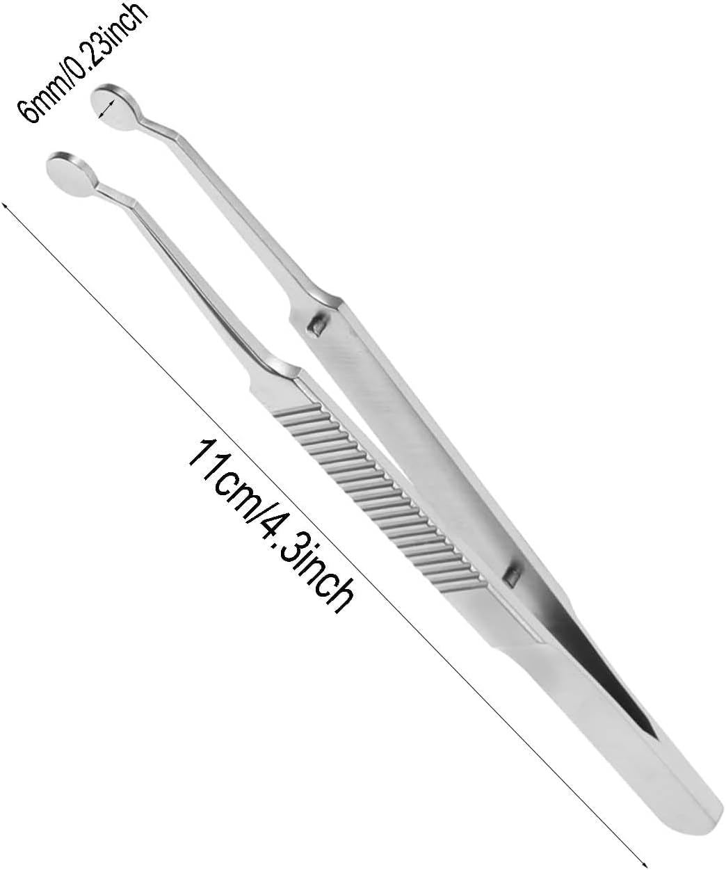 Round Head Eyelid Tarsal Gland Tweezer, 1Pc Stainless Steel Meibomian Gland Expressor, Meibomian Gland Forceps Eyelid Gland Care Tweezer for for Dry Eye image number 5