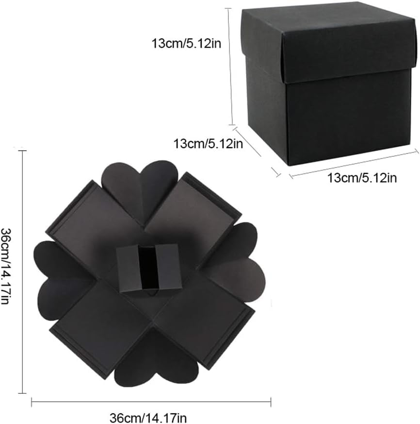 Homiliky Explosion Gift Box 4 Face Surprise Box DIY Photo Album Scrapbook Love Memory Gift Box Handmade Wedding Proposal Engagement Birthday Anniversary Valentine'S Day Gifts image number 4