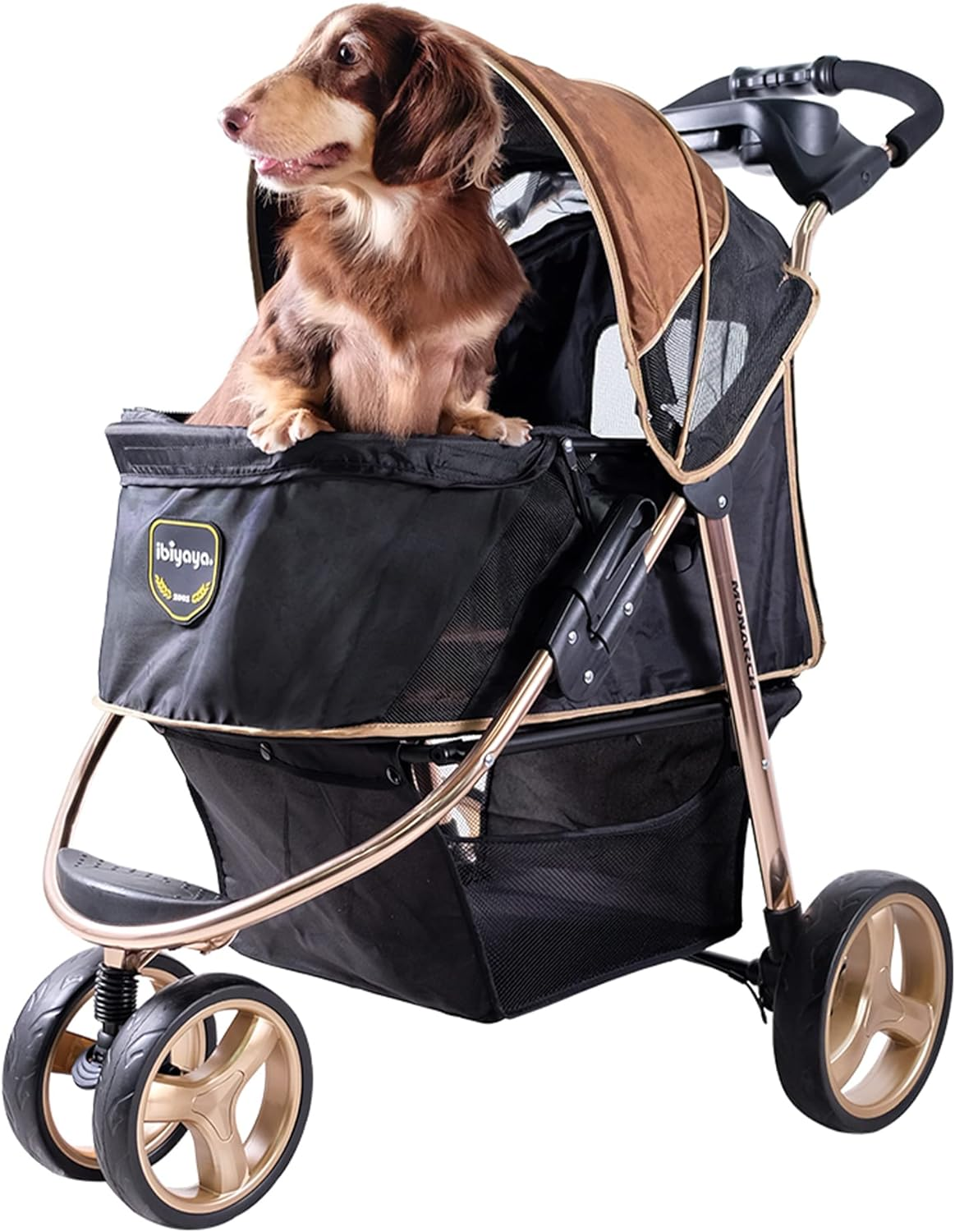 Ibiyaya Monarch Premium Pet Jogger Stroller, Luxury Gold image number 4