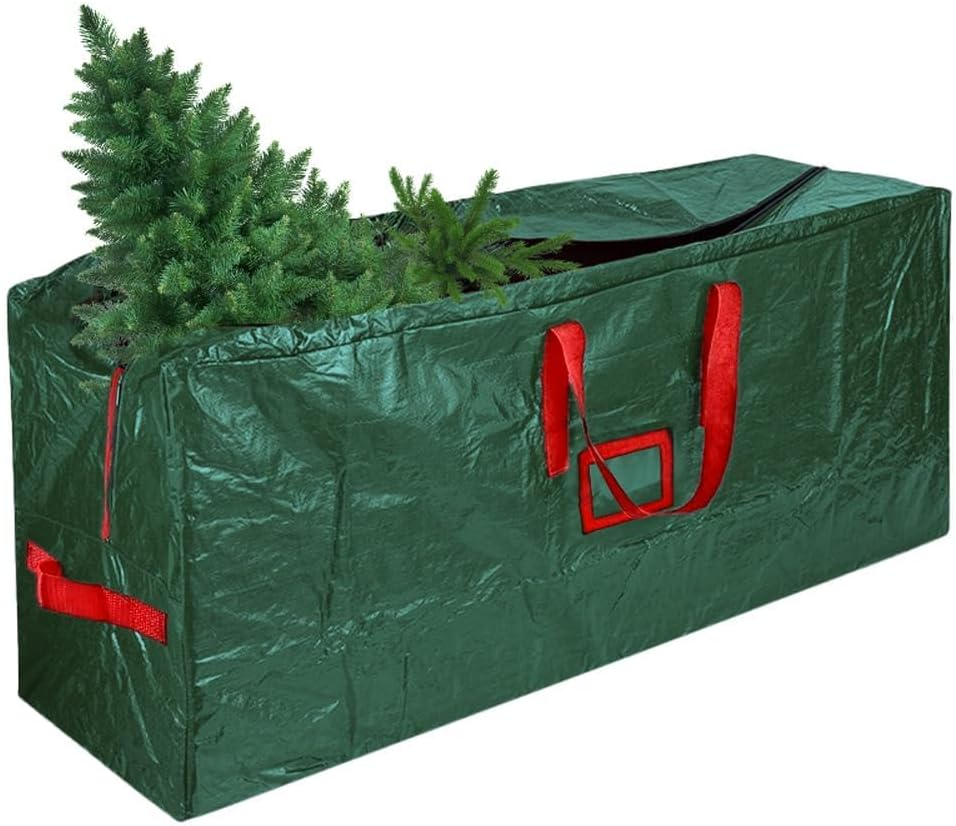 Christmas Tree Storage Bag with Card Slot|600D Oxford Material|Fits 7.5FT Xmas Tree|Disassembled Holiday Xmas Tree Bags|Tree Container|Heavy Duty Xmas Storage Box by H HOME-MART