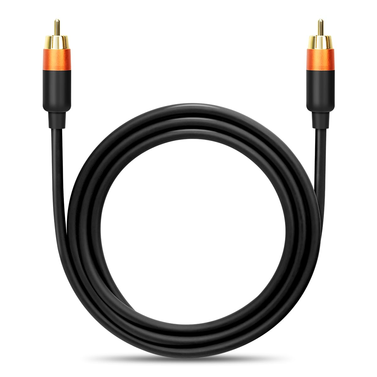 UCINNOVATE RCA Cable 4Ft / 1.2M, 2 Pack High-End RCA Cables with Male to Male 24K Gold Plated Plugs, Digital Coaxial Audio Cable for Subwoofer, Amplifier, Home Theater image number 3