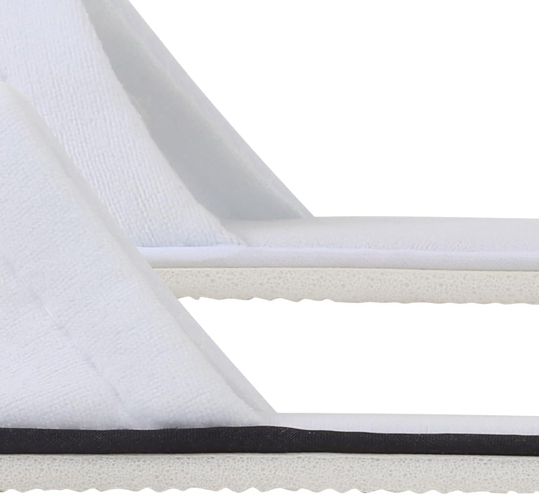 Yeios Hotel Spa Slippers Closed Toe Home Guest Slippers for Adult 20 Pairs for Men and Women White