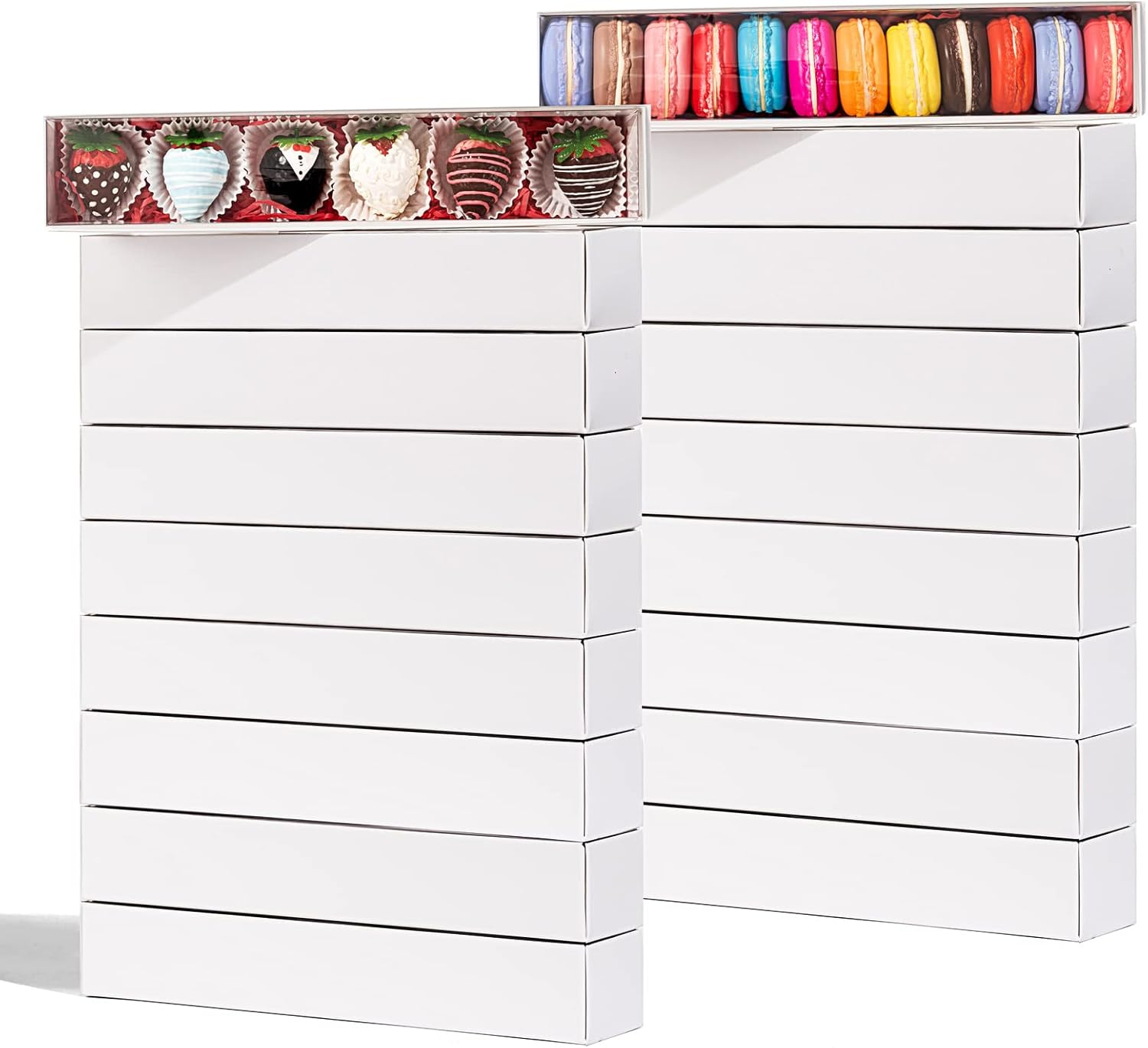 Slshepack 20Pack 12X2&frac14;X2 Inch Bakery Boxes for Chocolate Covered Strawberry,Macaron,Truffle, Cocoa Bombs, Cookie,Soap Boxes