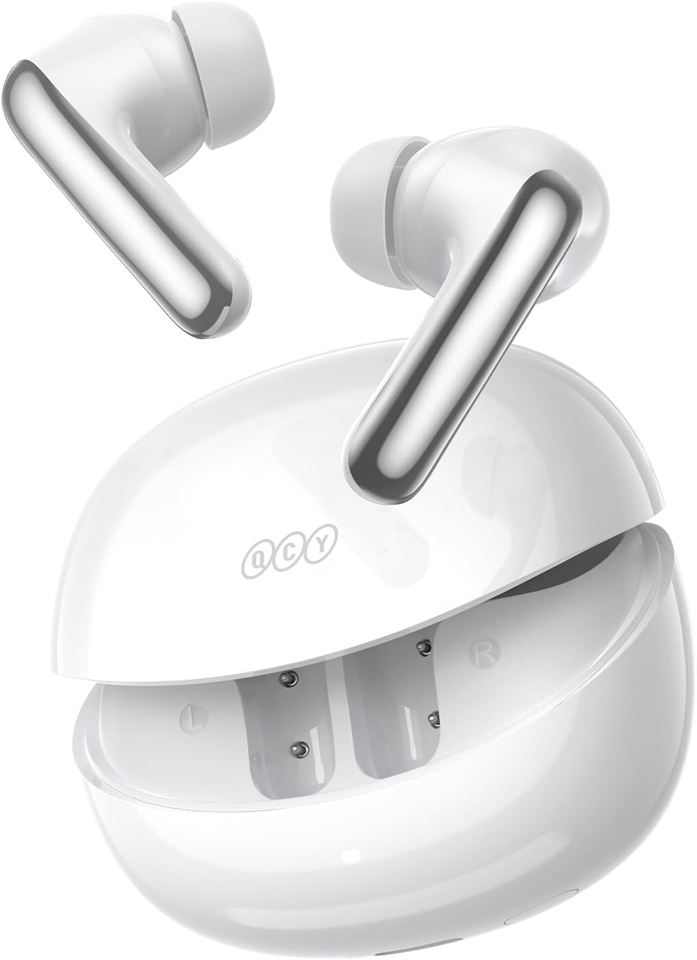 QCY Melobuds N60 In-Ear Headphones Bluetooth Noise Cancelling, Bluetooth Headphones with -56 Db Adaptive Noise Cancelling, LDAC Hi-Res Audio, 6-Mic AI Clear Call, 45H Playtime, IPX5, Bluetooth 6.0