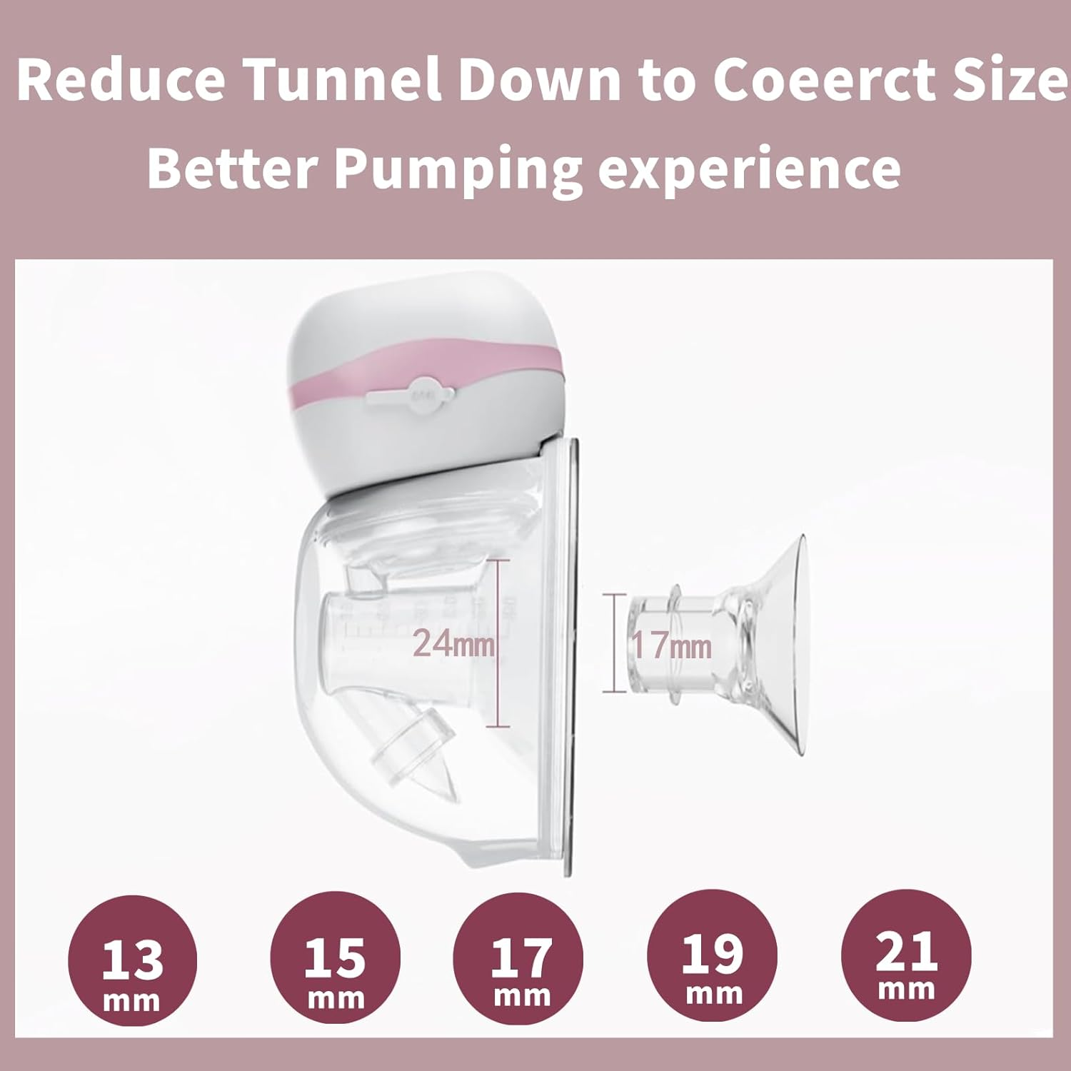 Flange Inserts Compatible with S12Pro S12 / S9 Wearable Breast Pump,Reduce 24Mm Shield/Flange Nipple Tunnel down to 17/19Mm, 4Pcs image number 1