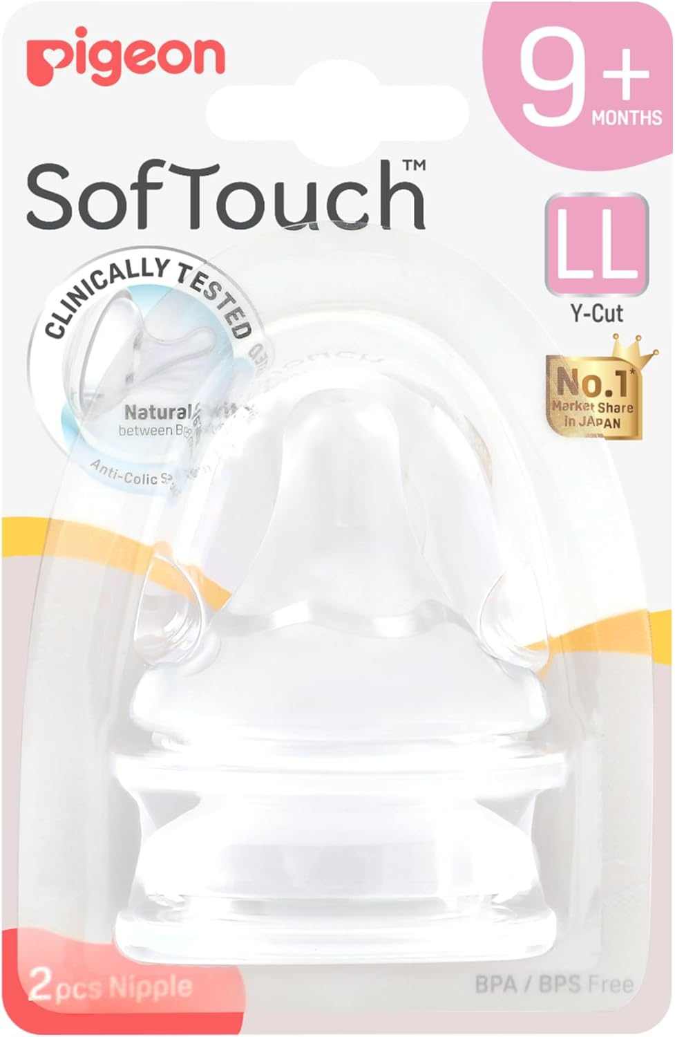 Pigeon Softouch BPP Nipple, LL (2 Pieces) image number 1
