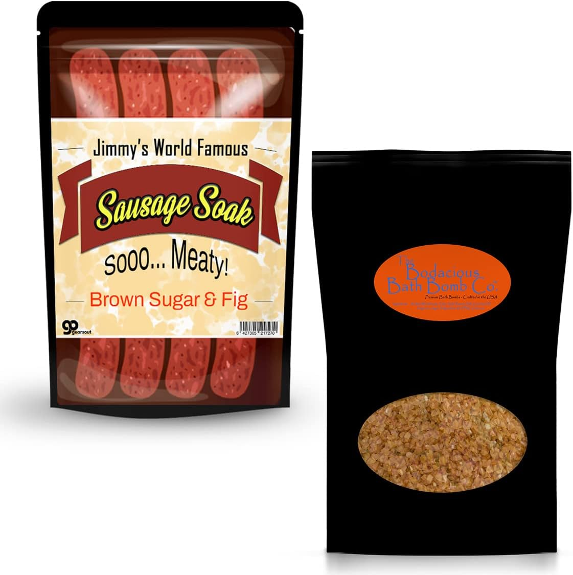 Jimmy&rsquo;S Sausage Soak Bath Salts - Premium Bath Soak for Men - Brown Sugar and Fig Fragrance Shower Gift for Meat Lovers, Funny Stocking Stuffers and Gift Baskets for Dad Boyfriend Husband image number 4