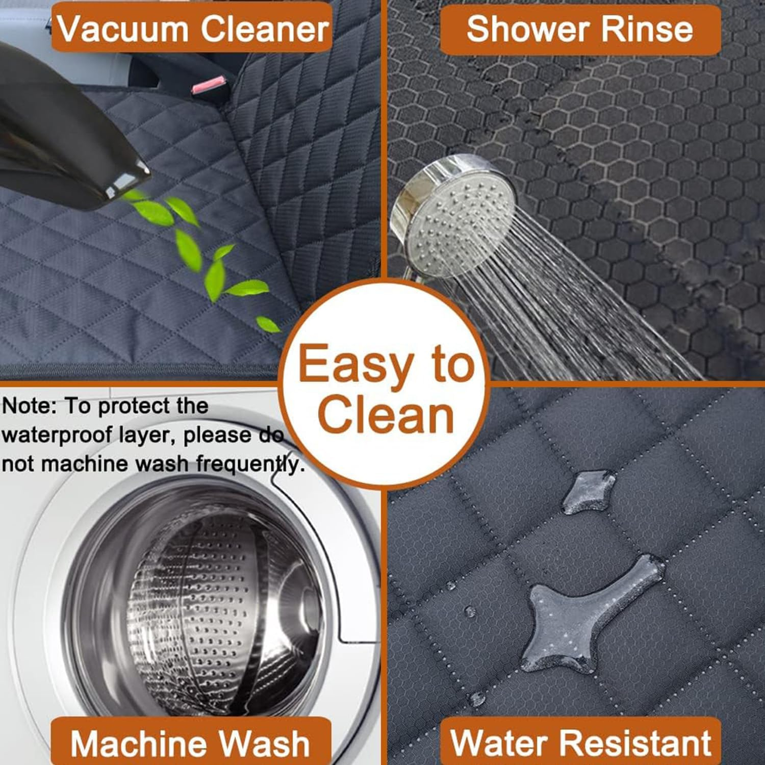 Non-Slip Front Seat Pet Car Seat Cover, Scratch-Proof Car Seat Protector for Dogs, Bucket Seat Cover for Trucks, Cars & Suvs image number 6