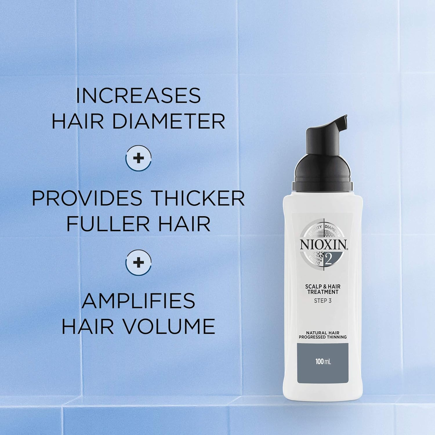 NIOXIN System 2 Scalp and Hair Treatment 100Ml, for Natural Hair with Progressed Thinning image number 2