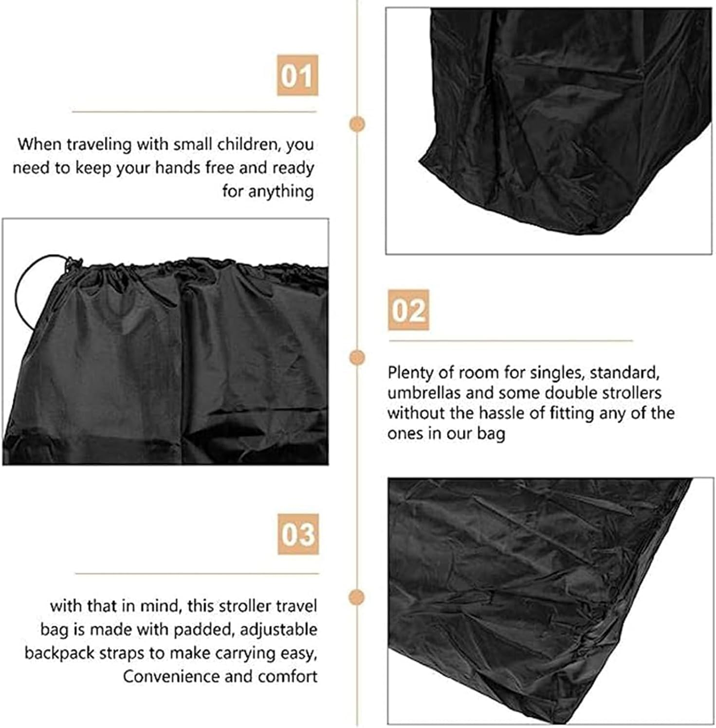 Gate Check Baby Stroller Bag Backpack,Baby Car Seat Travel Bag,Baby Car Seat Dust Cover，Car Seat Travel Bag with Backpack Straps,Baby Stroller Bag Backpack for Airplane Travel,Foldable