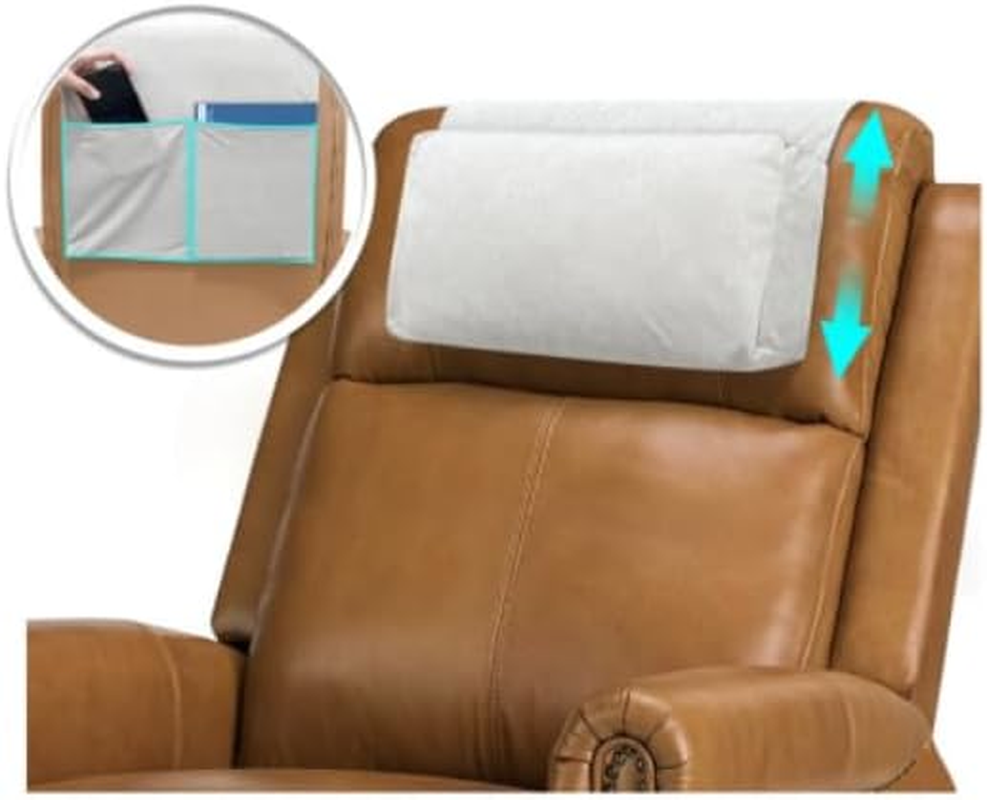 Recliner Pillow for Headrest, Neck and Head Pillow for Recliner Chair, Neck Support Pillow for Chair Head Rest, Couch Neck Pillow Headrest Cushion for Pain Relief, Cervical Support with Storage Pocket image number 2