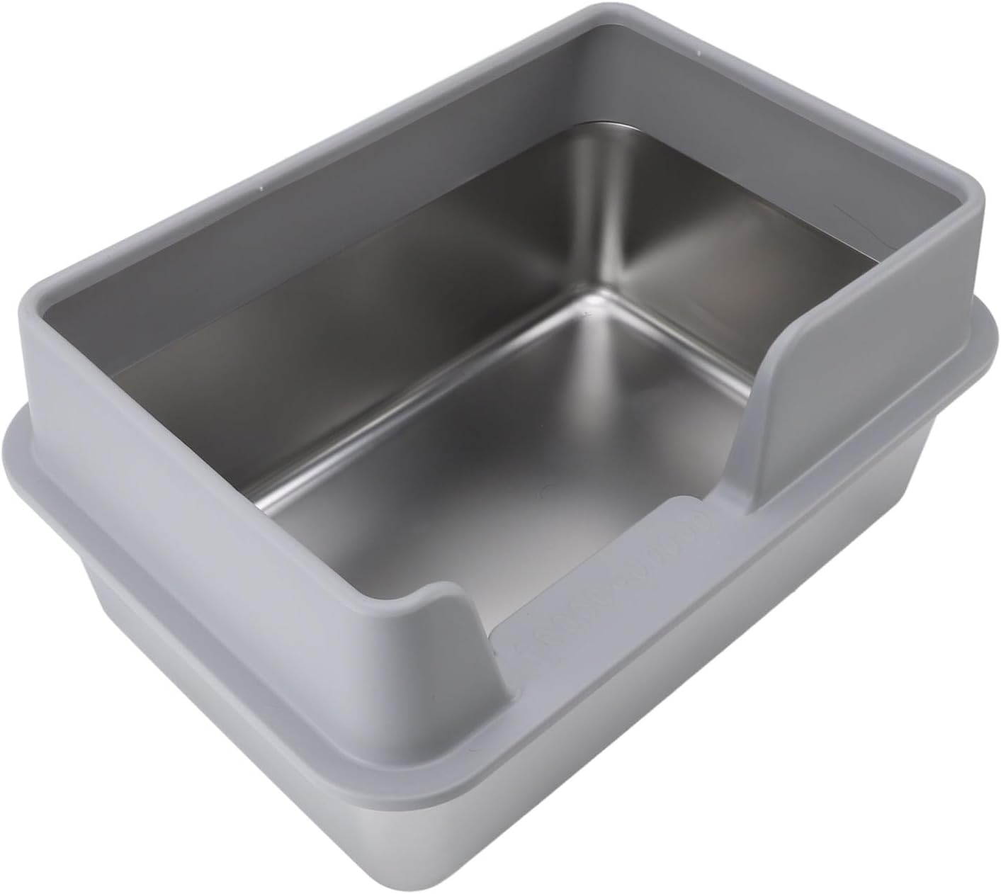 Stainless Steel Cat Litter Box, Sturdy Metal Litter Pan with High Wall Sides Enclosure, Cat Litter Pan(19.6In L X 13.7In W X 9.8In H), No Smell, Non Stick, Easy to Clean (Large