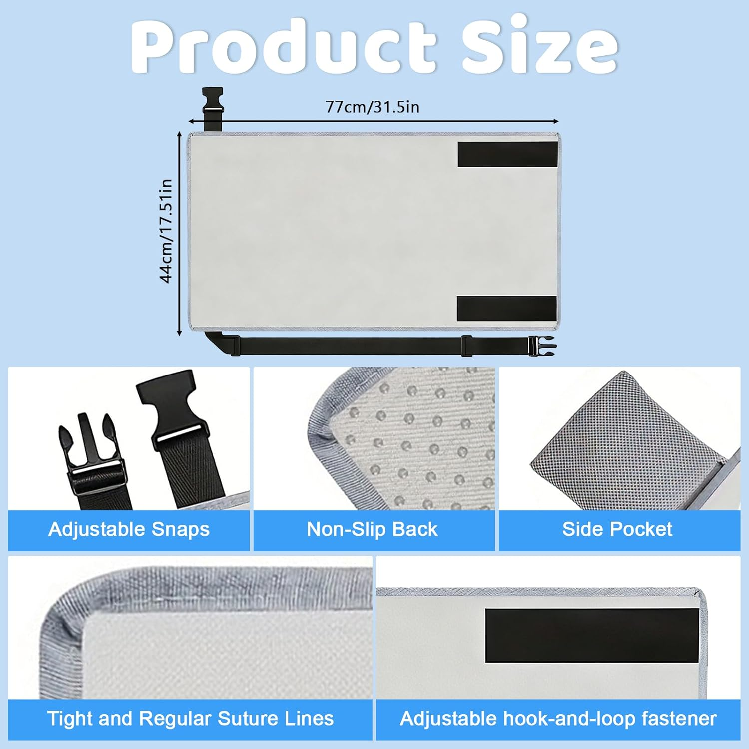 Airplane Seat Extender for Kids, Footrest & Toddler Airplane Bed, Oxford Cloth Airplane Toddler Bed, Toddler Travel Bed, Toddler Airplane Travel Essentials, Travel Seat Cushion for Kids image number 4