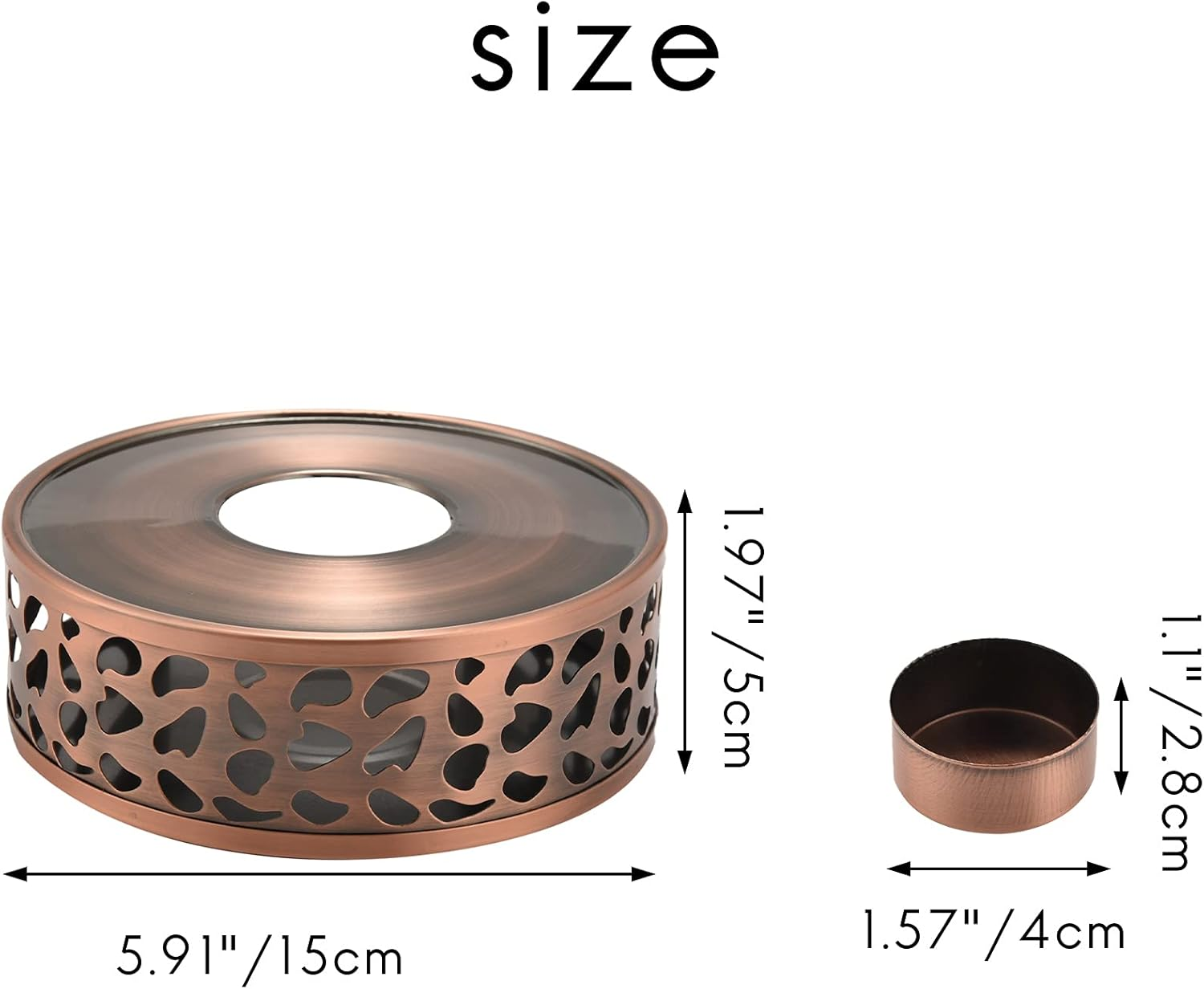 Durable Steel Tea Warmer, Heating Base, Teapot, Warm Tea Stove, Candle Teapot, Tea Set image number 2