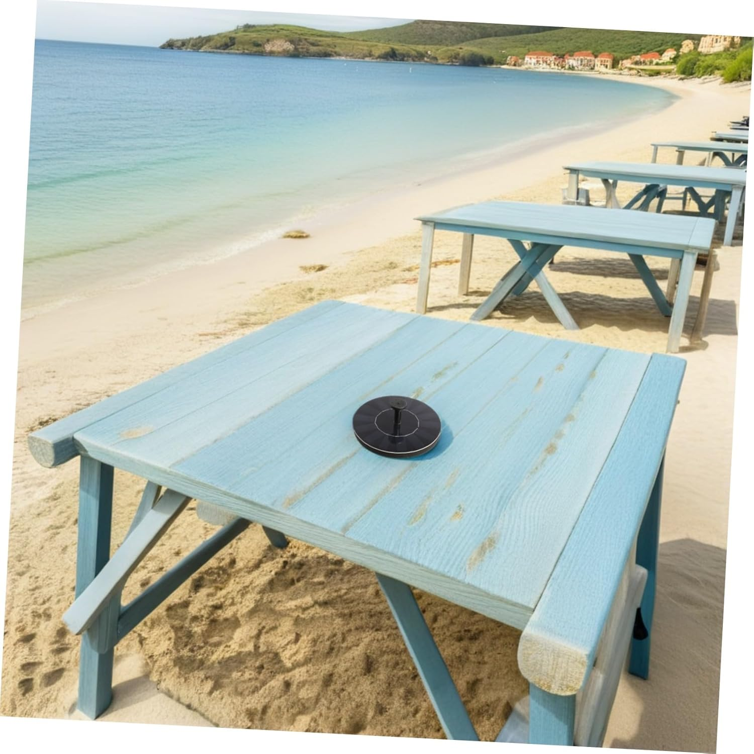 Balacoo Solar Fountain Outdoor Water Fountain Solar Powered Outdoor Abs Black