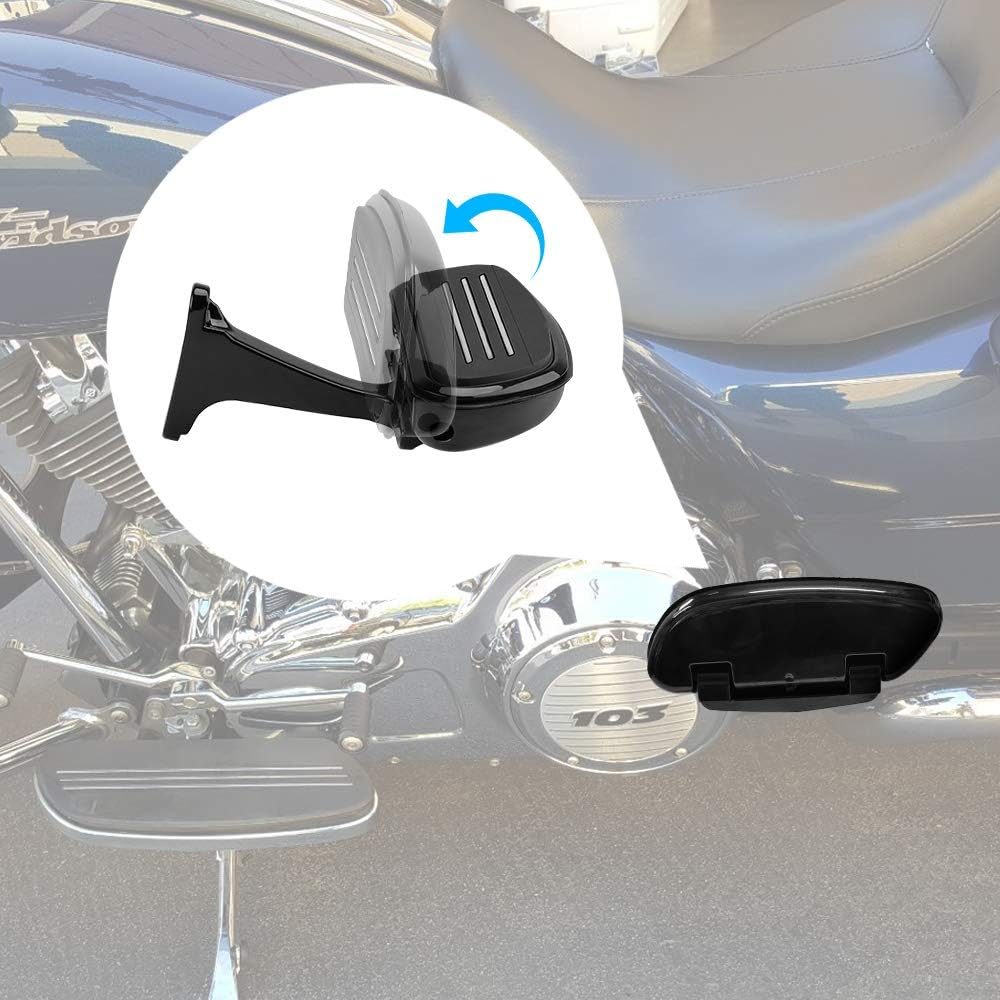 ISSYAUTO Passenger Floorboards with Mount Bracket Kits for Road Glide Street Glide Road King Electra Glide 1993-2023 Black Footboards image number 4