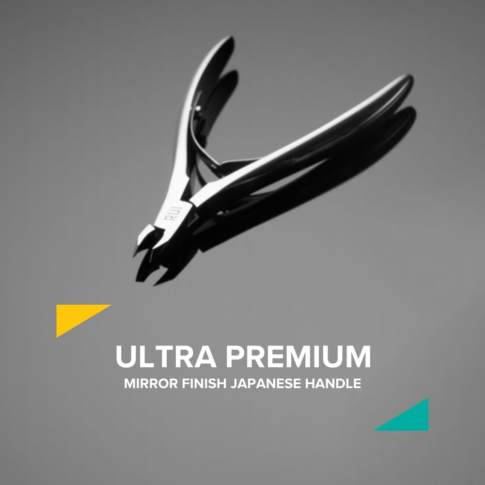 Rui Smiths Ultra-Premium Cuticle Nippers, Professional, Stainless Steel, Japanese Handle, Mirror Finish, Double Spring (5Mm Jaw/Half Jaw) image number 1