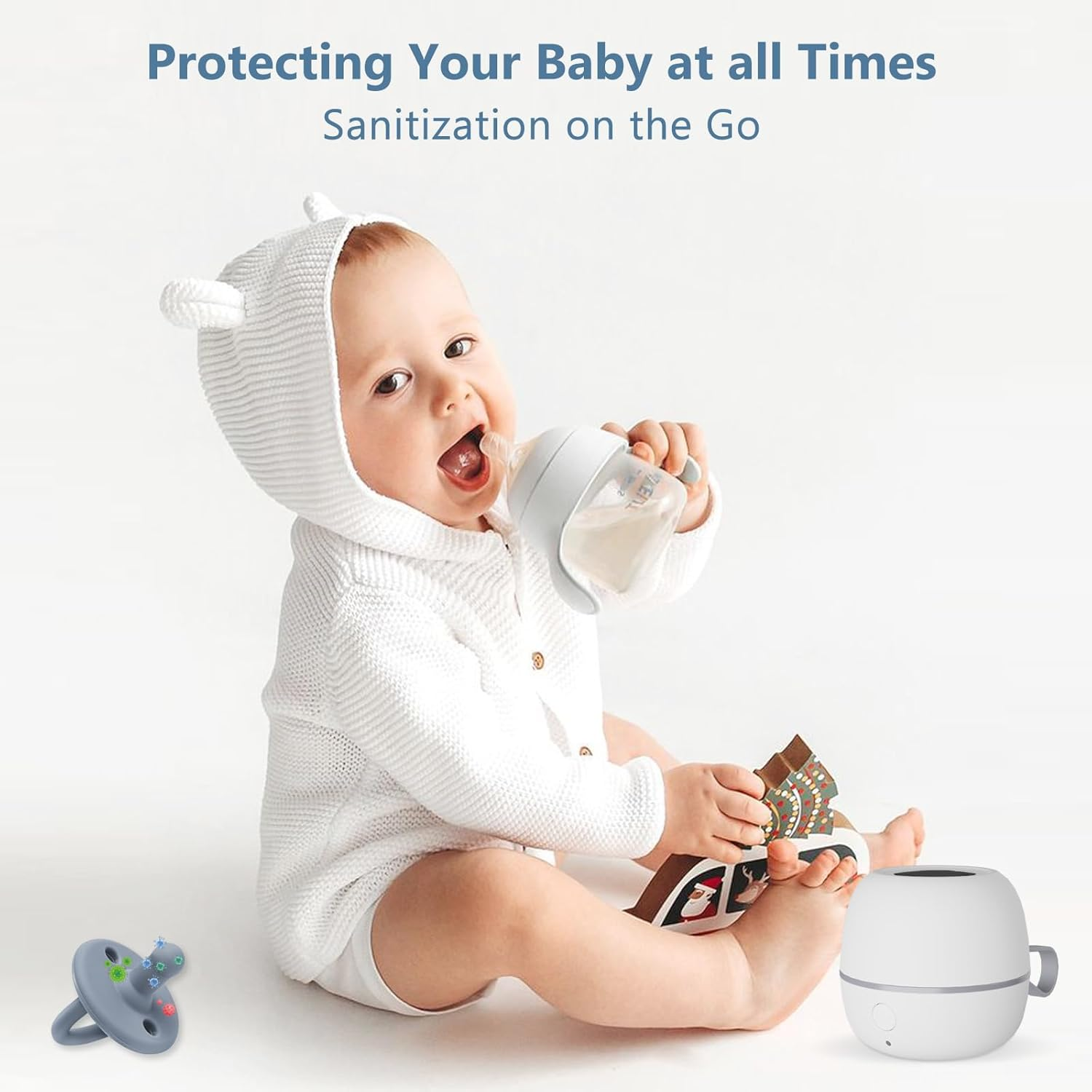 Pacifier Sanitizer Portable, UV Light Sanitizer on the Go, USB Charging Sanitizer Case, Mini Pacifier Sanitizer 99.99% Cleaned in 59 Seconds image number 6