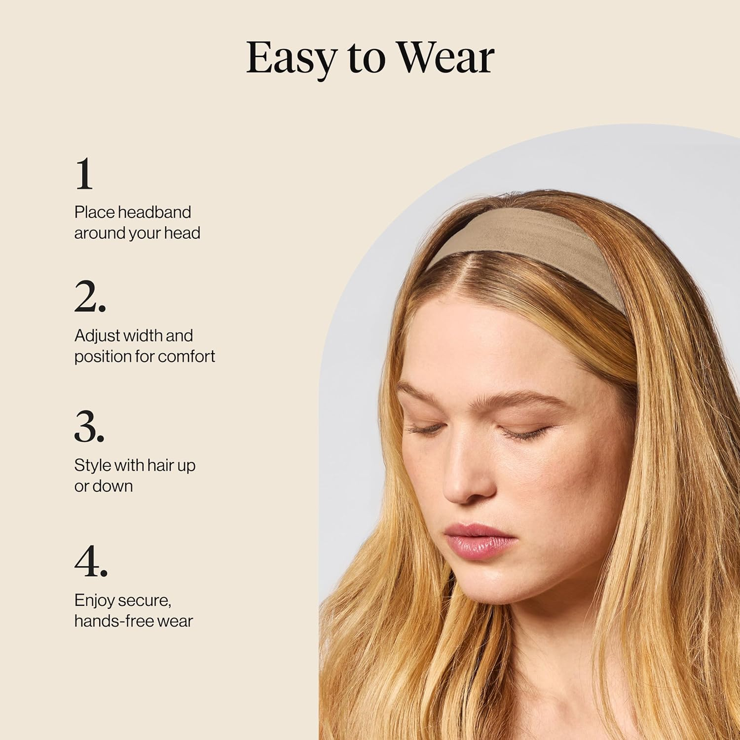 Kitsch Wide Headbands for Women - Fashion Sports Headband for Workout, Yoga, Gym, Running, Exercise | Stretchy Head Bands for Women&rsquo;S Hair | Hair Accessories for Women image number 2