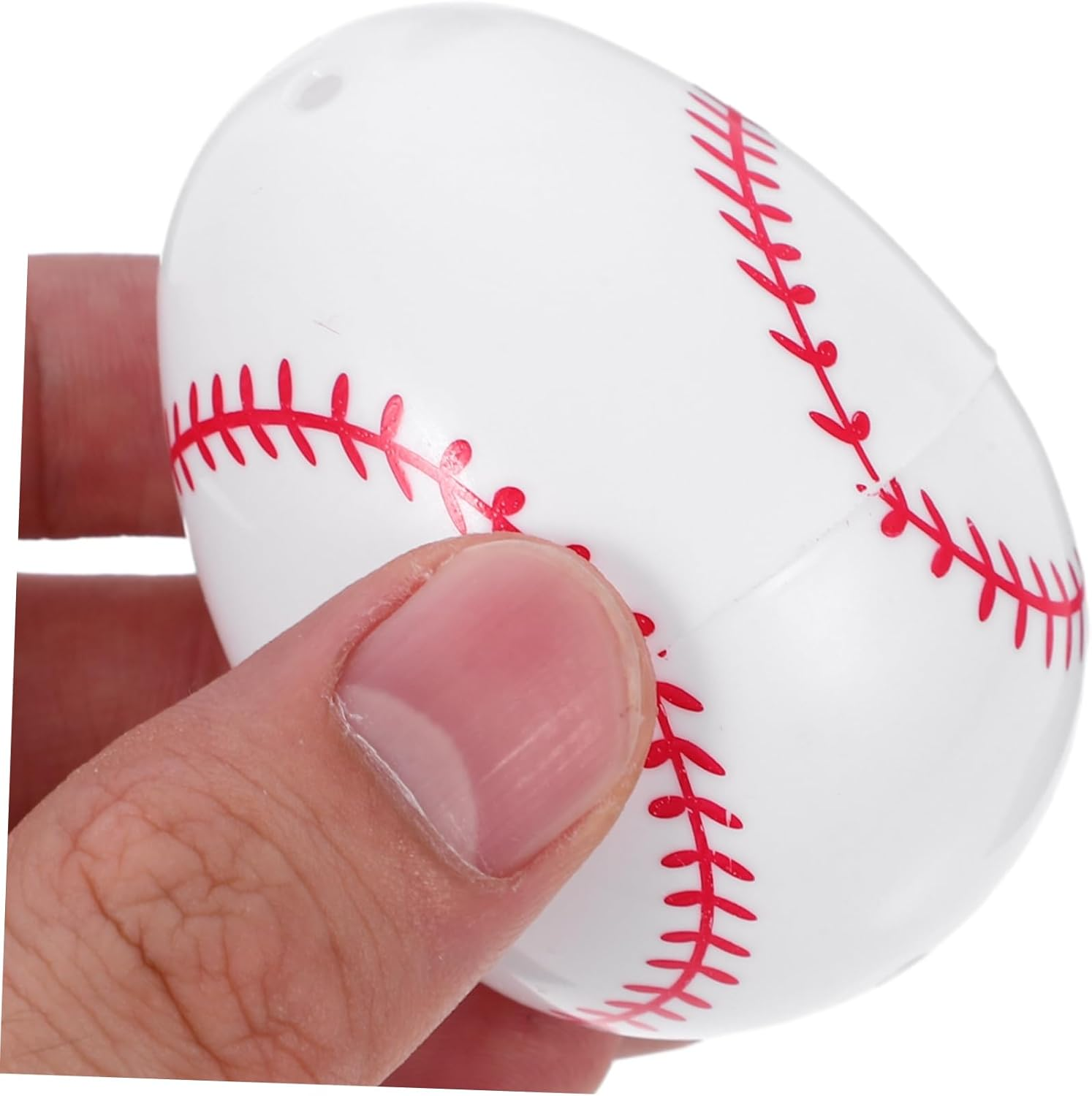 JOINPAYA 12Pcs Easter Egg Fillers Baseball: Design Sturdy Plastic Eggs Jumbo Eggs Basket Cups Easter Rounders Egg Decorating Party Supplies
