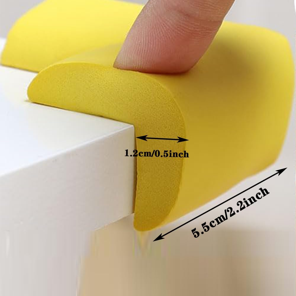 FUNNTY 12 Pack Soft Corner Protector Proofing Edge and Corner Guards, Safety Pre-Taped Furniture Bumper for Fireplace, Table, Stair, Cabinet image number 4