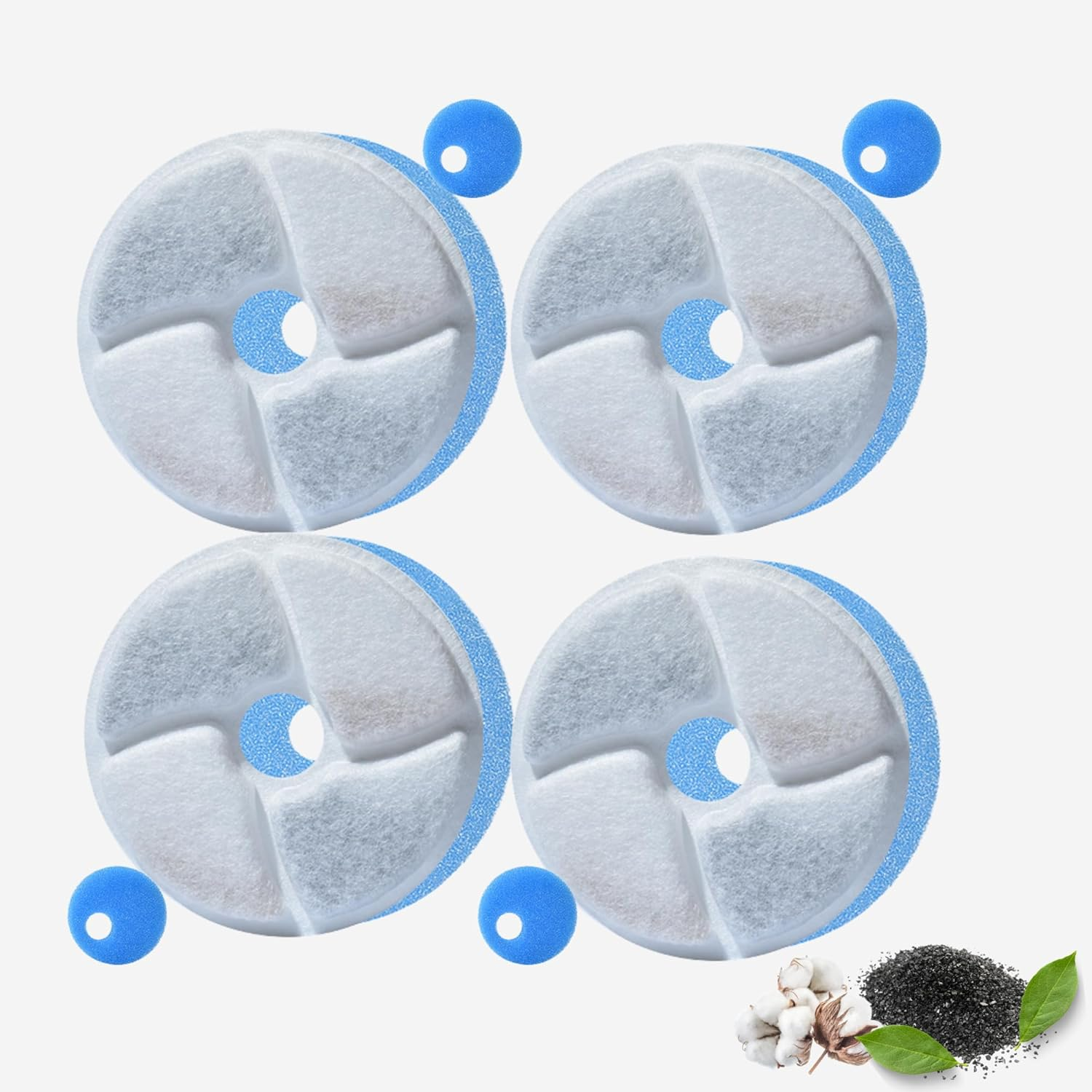 Supreme Crafted Pet Dog Cat Water Fountain Filter for 2.6L - Quad Layer Carbon Filter Pack of 4 - Ideal for Pet Water Fountain Filter - Enhance Cat Drinking, Effective Filtration, 2 Months+ Supply image number 6