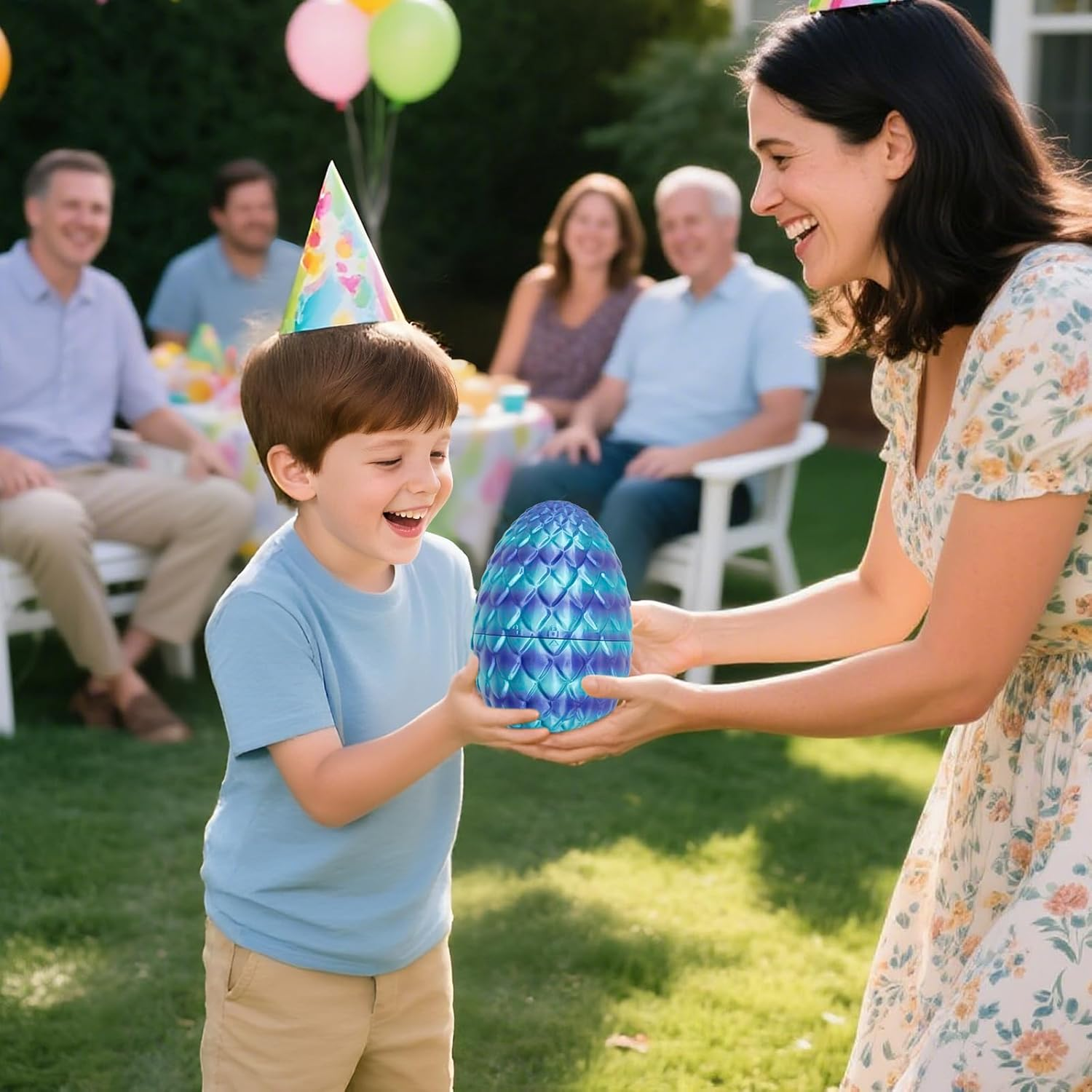 10Pcs Mini Flying Dragons in Dragon Egg 3D Printed Collectible Fantasy Toy Gift Set for Kids Boys Girls Teens Birthday Easter Christmas Stocking Party Favor Display(Starlit Blue) image number 2