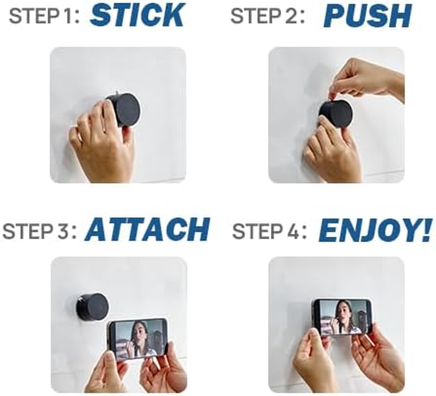 JOYTUTUS Shower Phone Holder, Reusable Suction Cup Phone Mount for Shower, Mirror, Kitchen, Window & Bathroom, Shower Phone Mount Compatible with Iphone 16, 15, 14, 13, 12 & All Phones image number 4