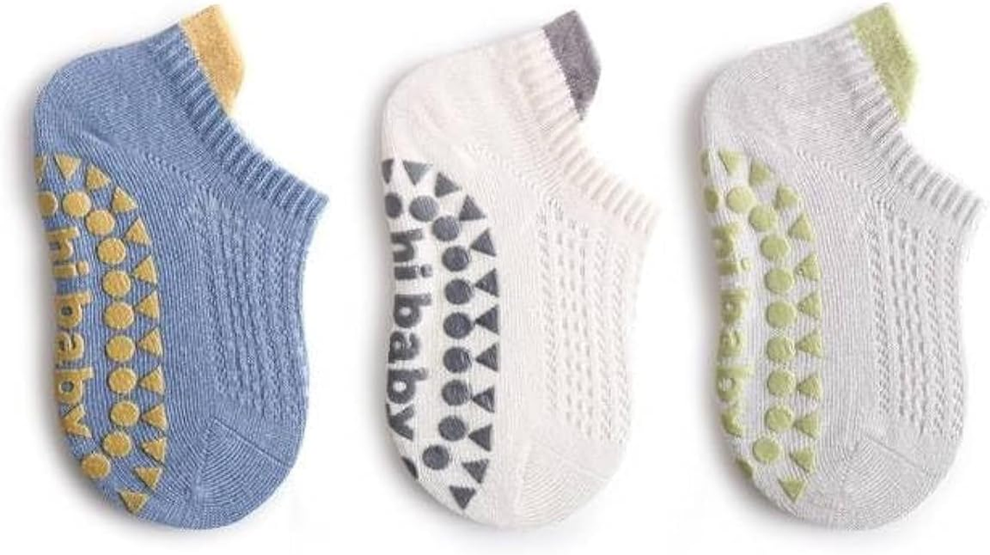Non-Slip Baby Socks Spring Summer Season - for Baby'S Safe Steps - Soft Cotton - Grippy Soles - for Babies, Girls and Boys Toddlers (0-5) Y