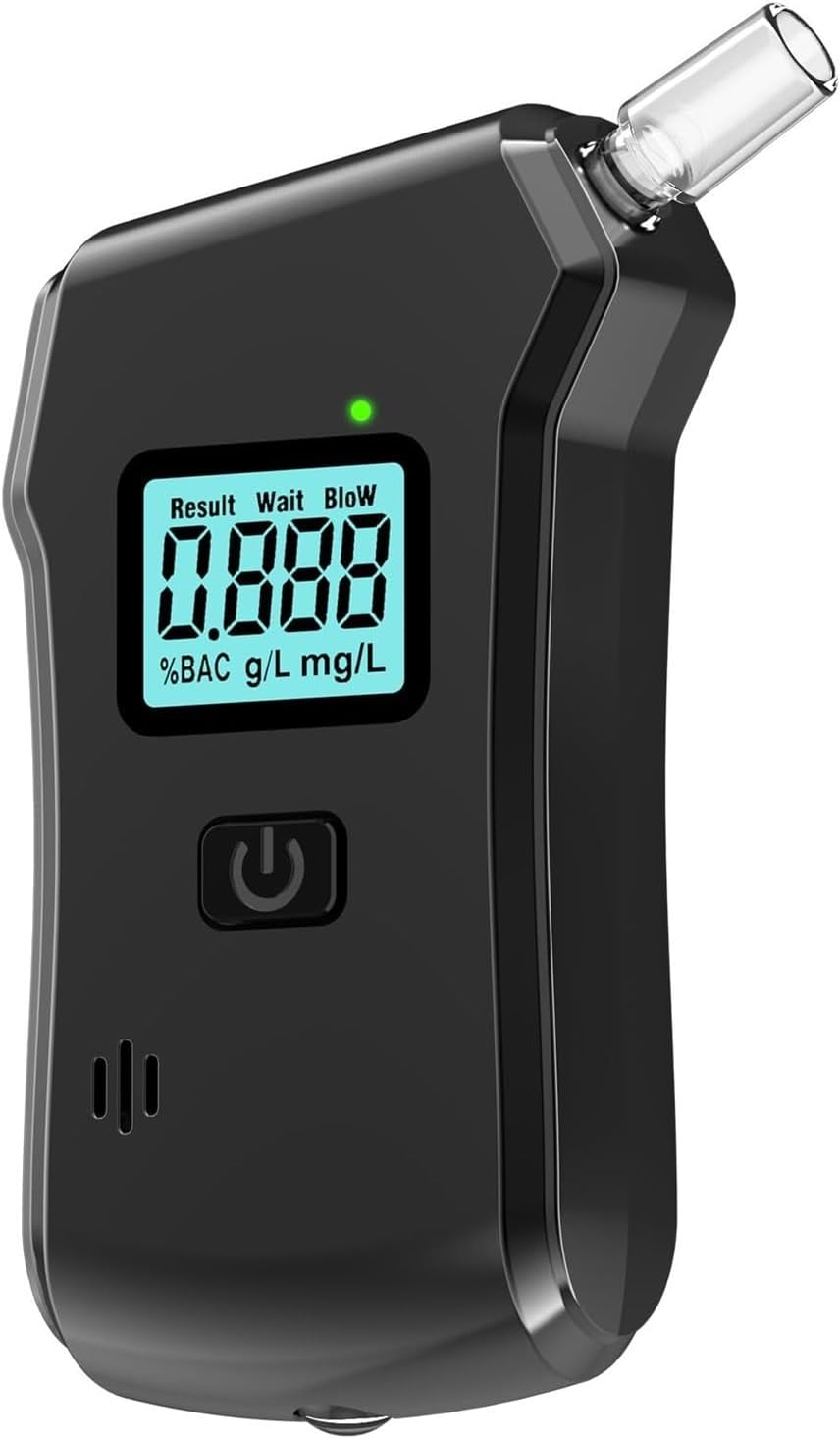 Professional High-Accuracy Breathalyzer for Alcohol with LCD Display &ndash; Upgraded Portable Digital Breath Tester with Mouthpiece Storage & Flashlight &ndash; Personal Alcohol Tester for Home, Party, Driving image number 6