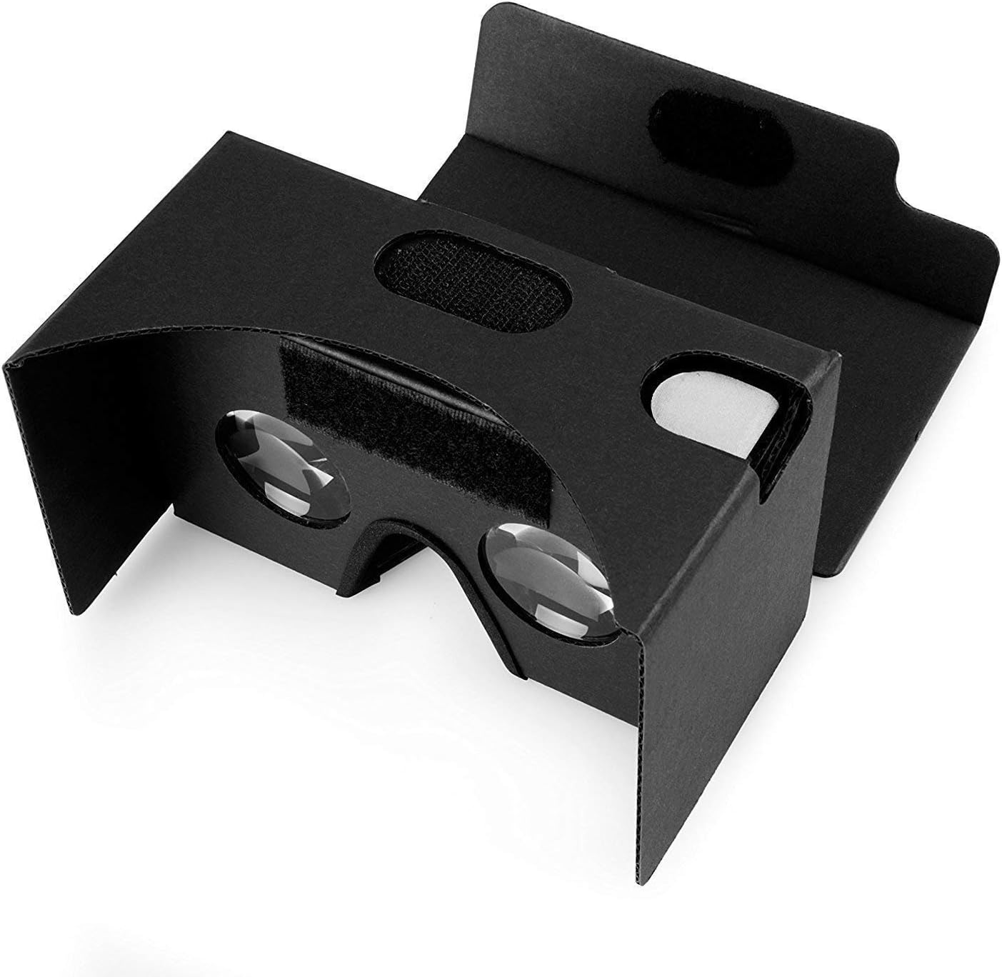Virtual Real Store Google Cardboard, 3D VR Headsets DIY Virtual Reality Box Glasses with Clear Optical Lens and Comfortable Head Strap for All 4-6 Inch Smartphones (VR 2.0 BLACK) image number 5
