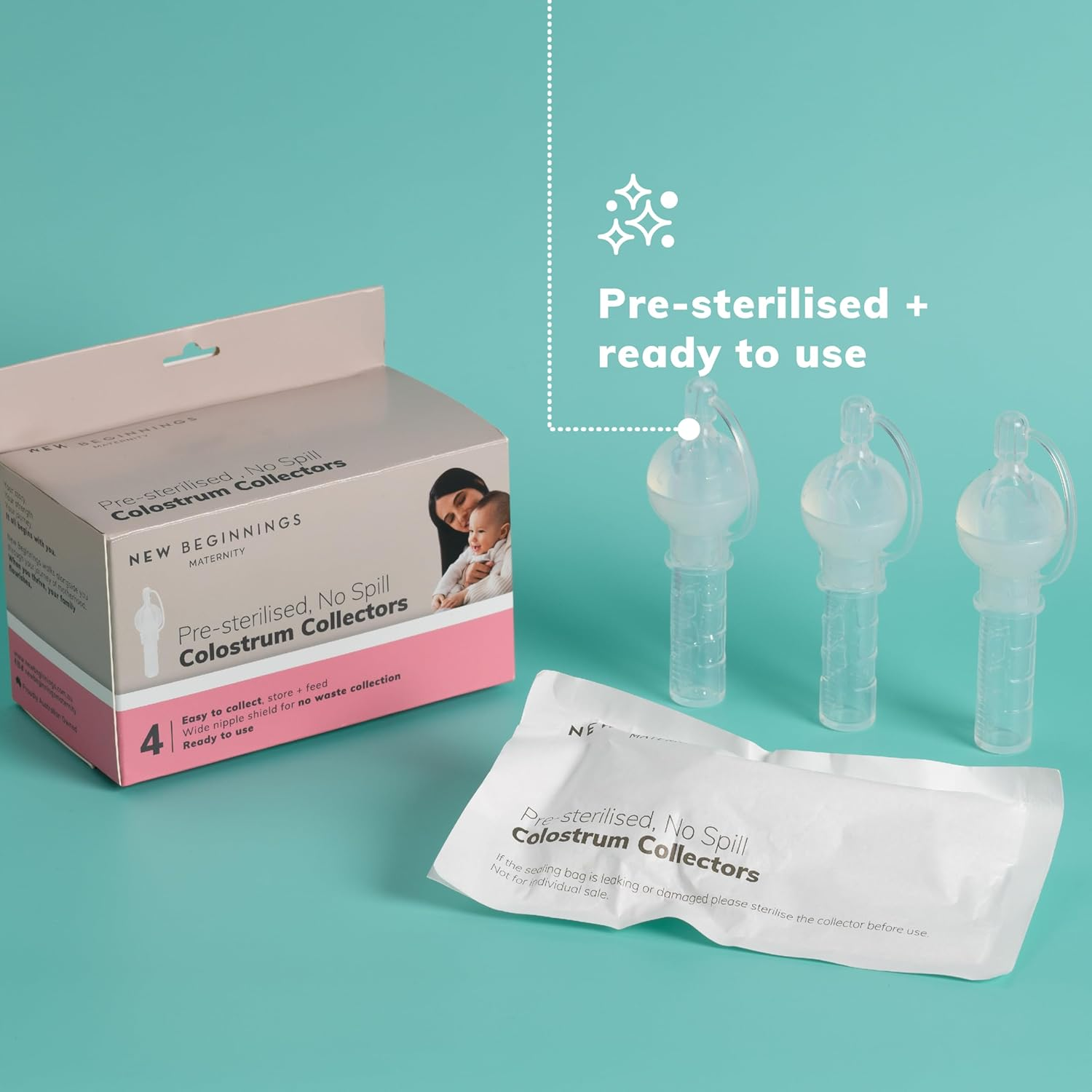 New Beginnings Colostrum Collection Tubes (Pack of 4) image number 1