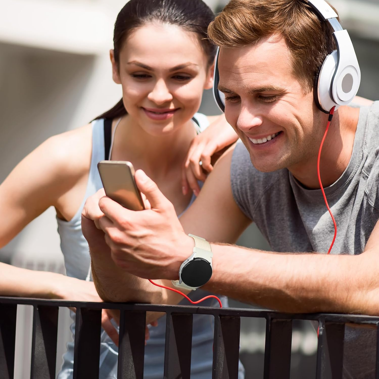 Nylon Sport Loop for Samsung Galaxy Watch 7/6/5/4 40Mm 44Mm/Fe/Galaxy Watch 6 Classic 43Mm 47Mm/Watch 5 Pro 45Mm/Watch 4 Classic 42Mm 46Mm, 20Mm One Click No Gap Breathable Sports Band image number 3