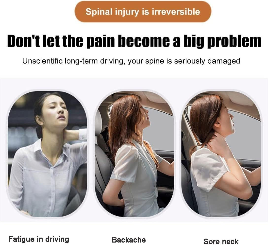 Car Seat Neck Pillow, Headrest Cushion for Neck Pain Relief&Cervical Support Washable Cover,100% Pure Memory Foam and Ergonomic Design (Black) image number 5