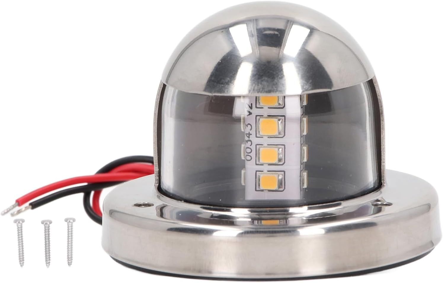 Round Navigation Light, IP66 Waterproof round White LED Marine Boat Light, Deck Light Navigation Transom Stern Cabin Lighting, 12V, Pontoon Fishing Boat Kayak Sailboat image number 5