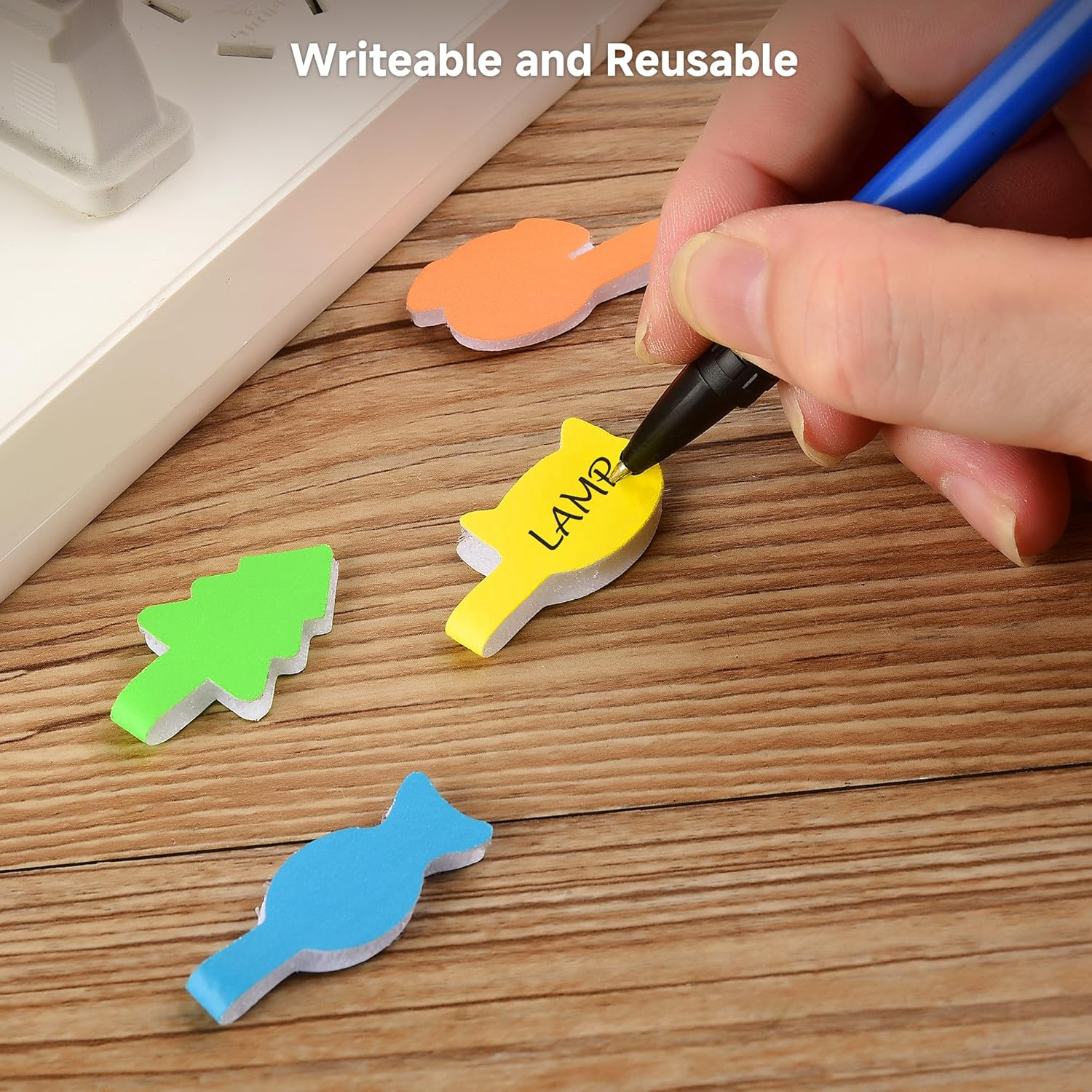 Cable Matters 160-Pack Animal-Shaped Reusable Cable Labels - Cord Labels for Electronics, Writeable and Dual-Sized Wire Tags for Cable Management