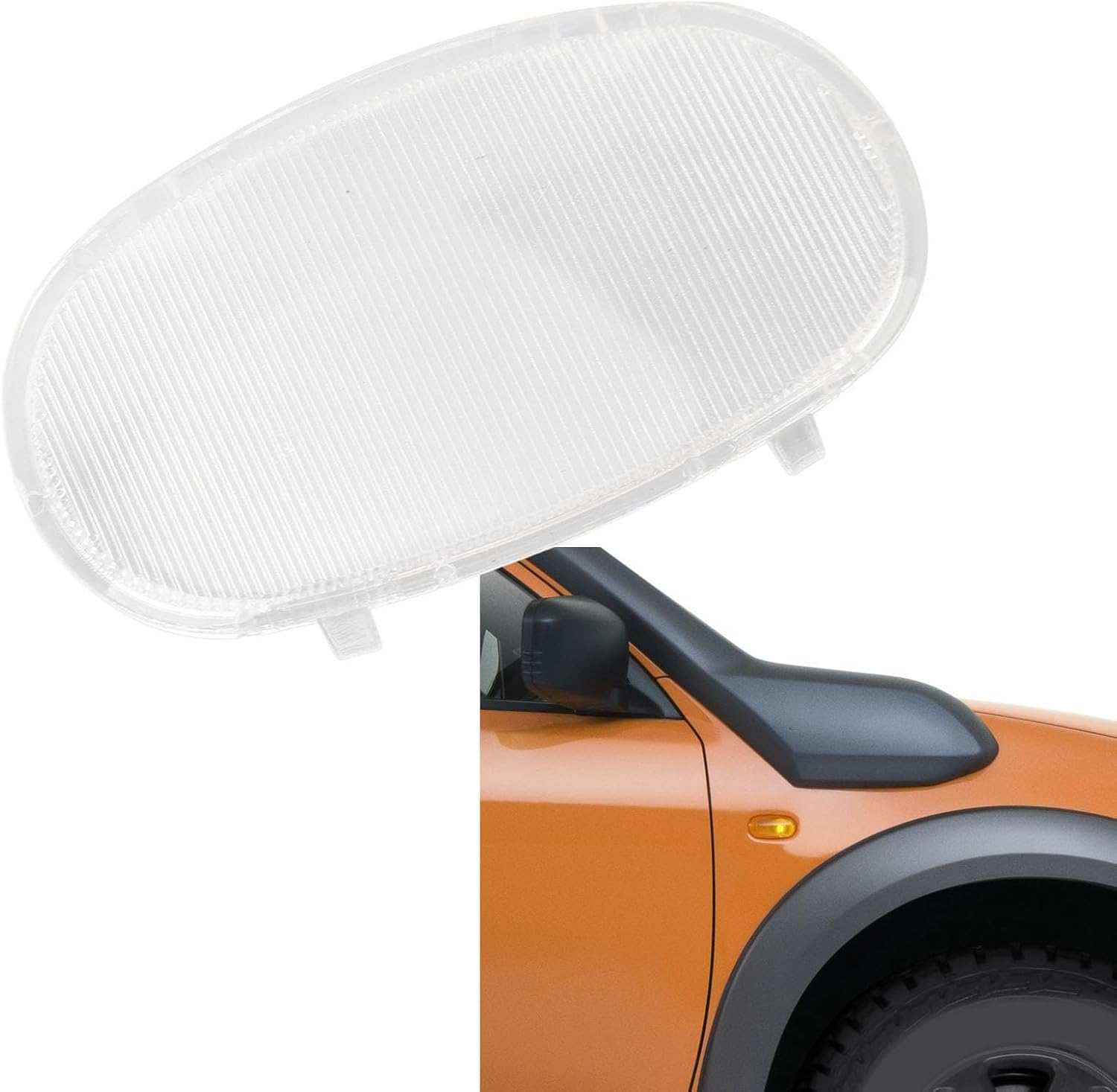 Car Door Lamp Lens, Clear Door Light Cover Waterproof 8411A001 Lamp Light Lens Replacement for L200 Triton MK4 2006 to 2014